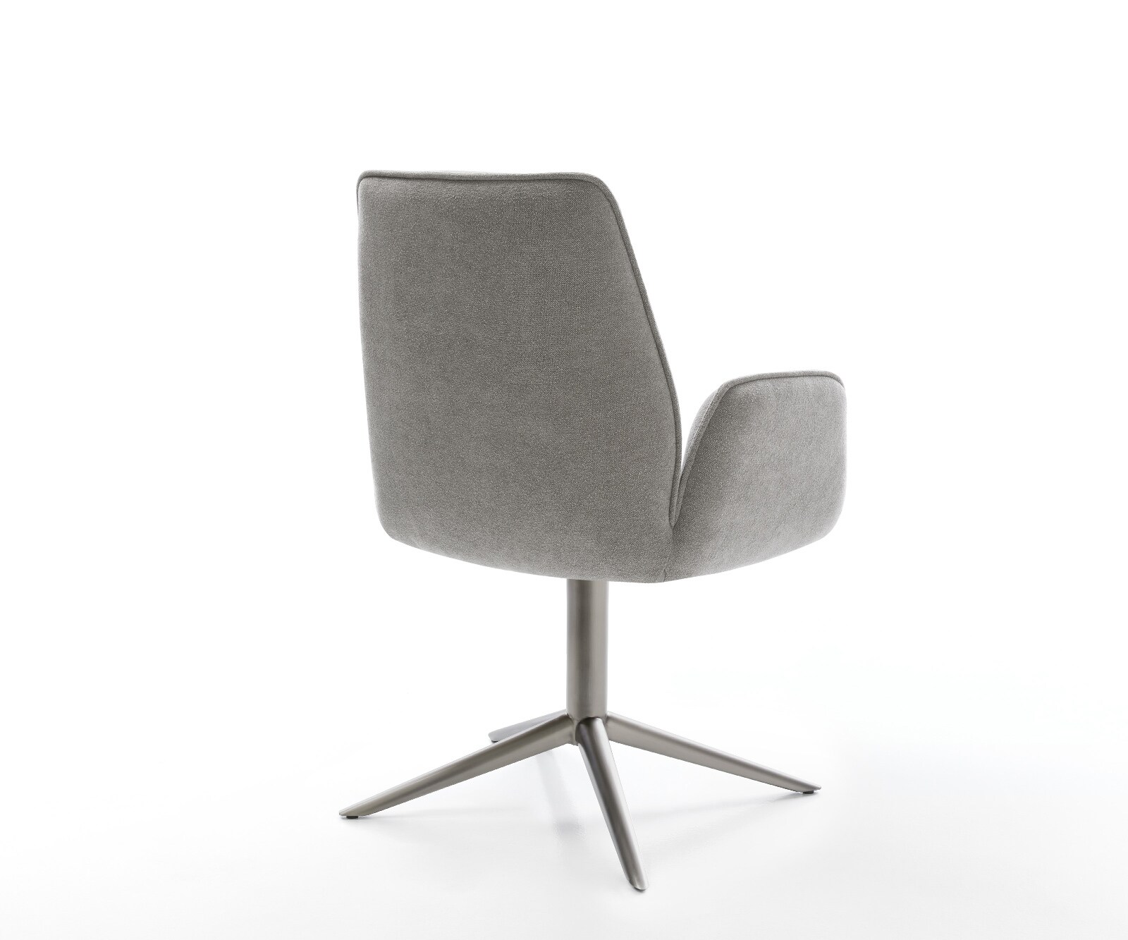 Chaise-pivotante Zoa-Flex tissu structuré doux gris pied de chaise 4 branches grafiete pivotement sur 360° fonction bascule resorts ensachés 4