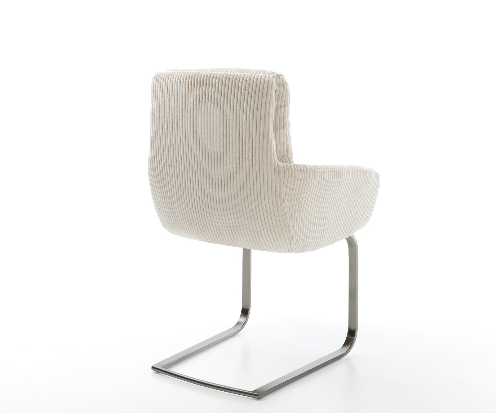Cantilever Abelia-Flex avec accoudoirs côtelé beige pied cantilever plat grafiete 5