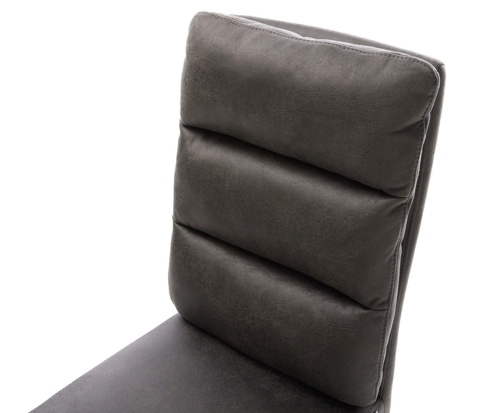 Chaise-pivotante Pela-Flex microvelours anthracite vintage pied croisé large noir pivotement sur 360° fonction bascule ressorts ensachés 3