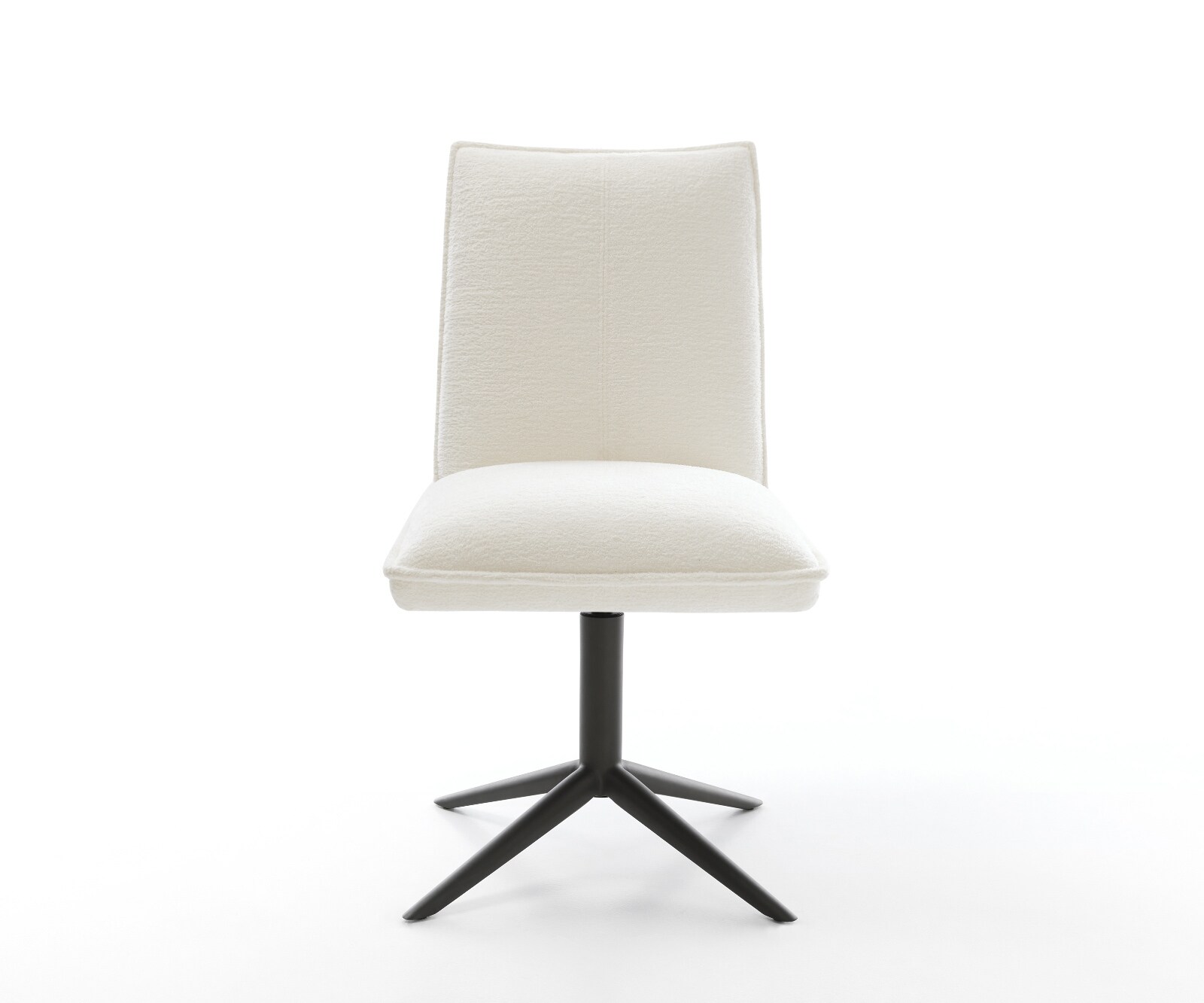 Chaise-pivotante Lelio-Flex bouclé doux beige pied de chaise 4 branches noir pivotement sur 360° fonction bascule resorts ensachés 2