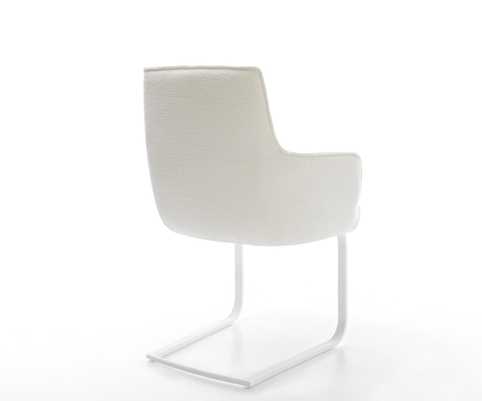 Cantilever Heira-Flex avec accoudoirs bouclé doux beige pied cantilever plat blanc resorts ensachés 5