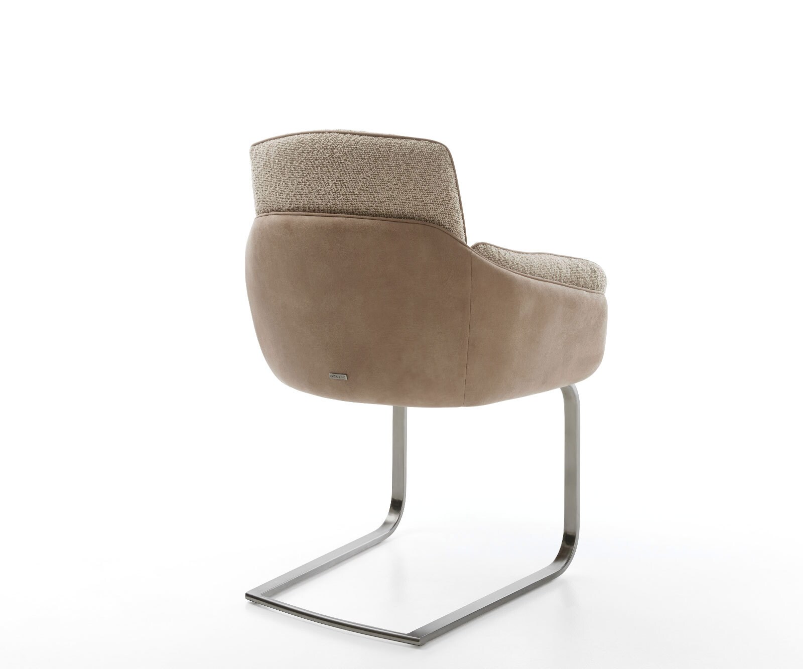 Cantilever Luan-Flex avec accoudoirs tissu mixte couleur boue pied cantilever plat grafiete 5
