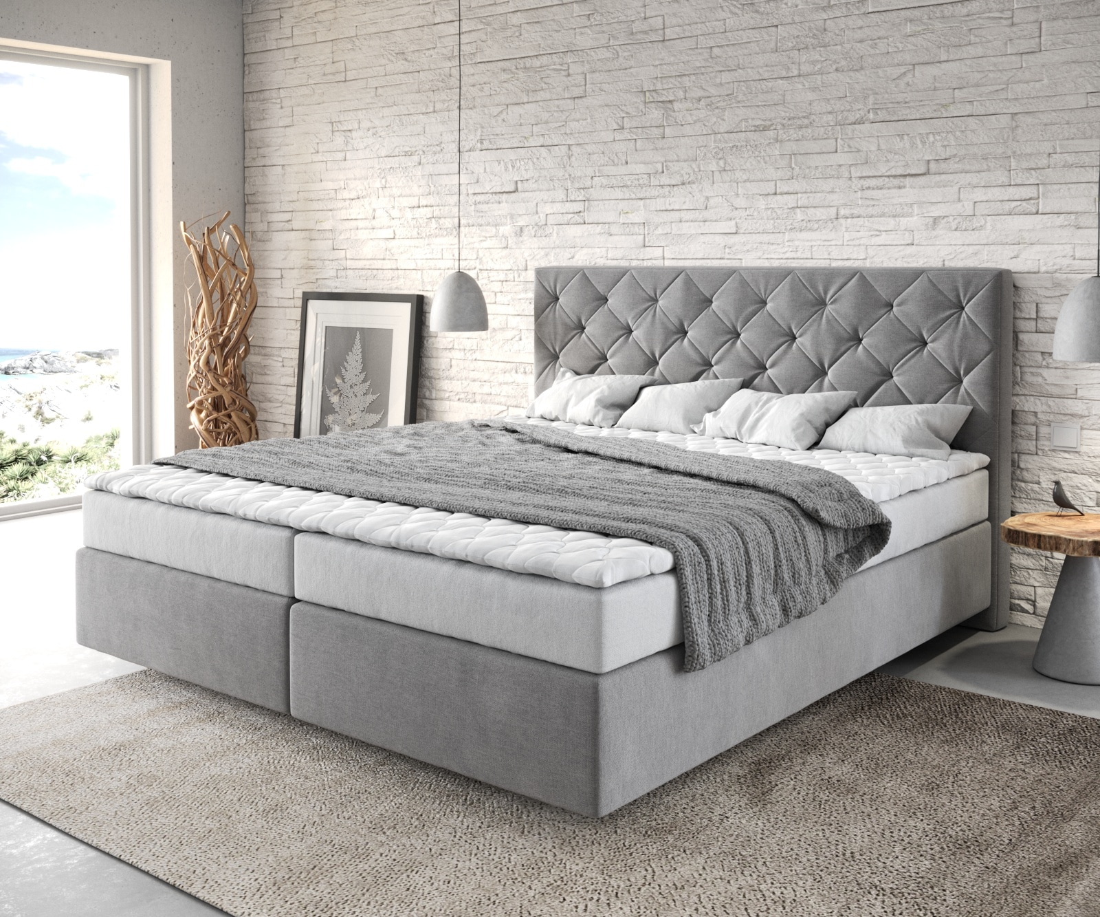 Lit-à-sommier-tapissier Dream-Great avec matelas et sur-matelas Lit-à-sommier-tapissier Dream-Great avec matelas et sur-matelas