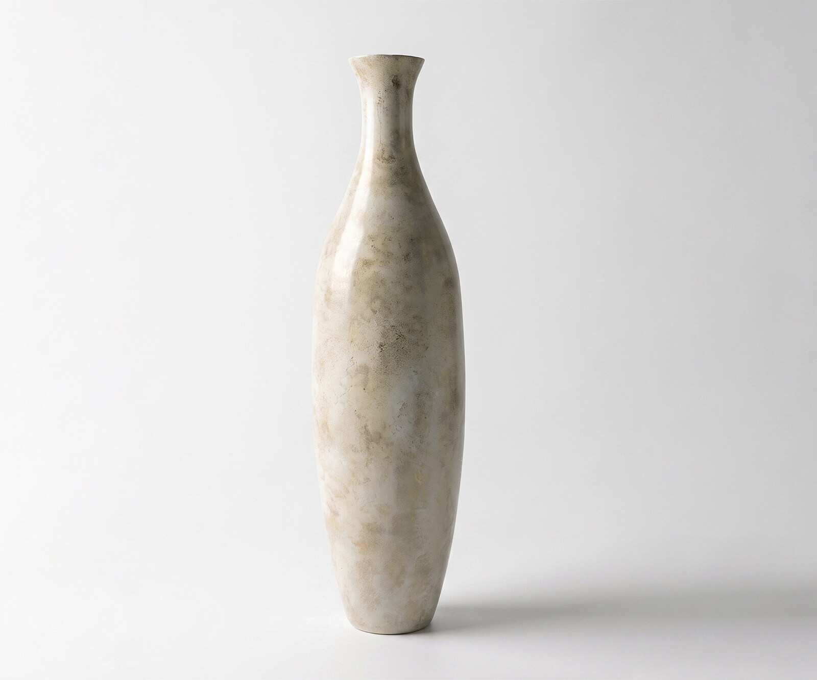 Vase Nuvia l23 x P23 x H86 cm Verre Alabaster Gold Fait main