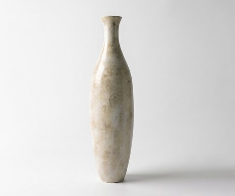 Vase Nuvia l23 x P23 x H86 cm Verre Alabaster Gold Fait main