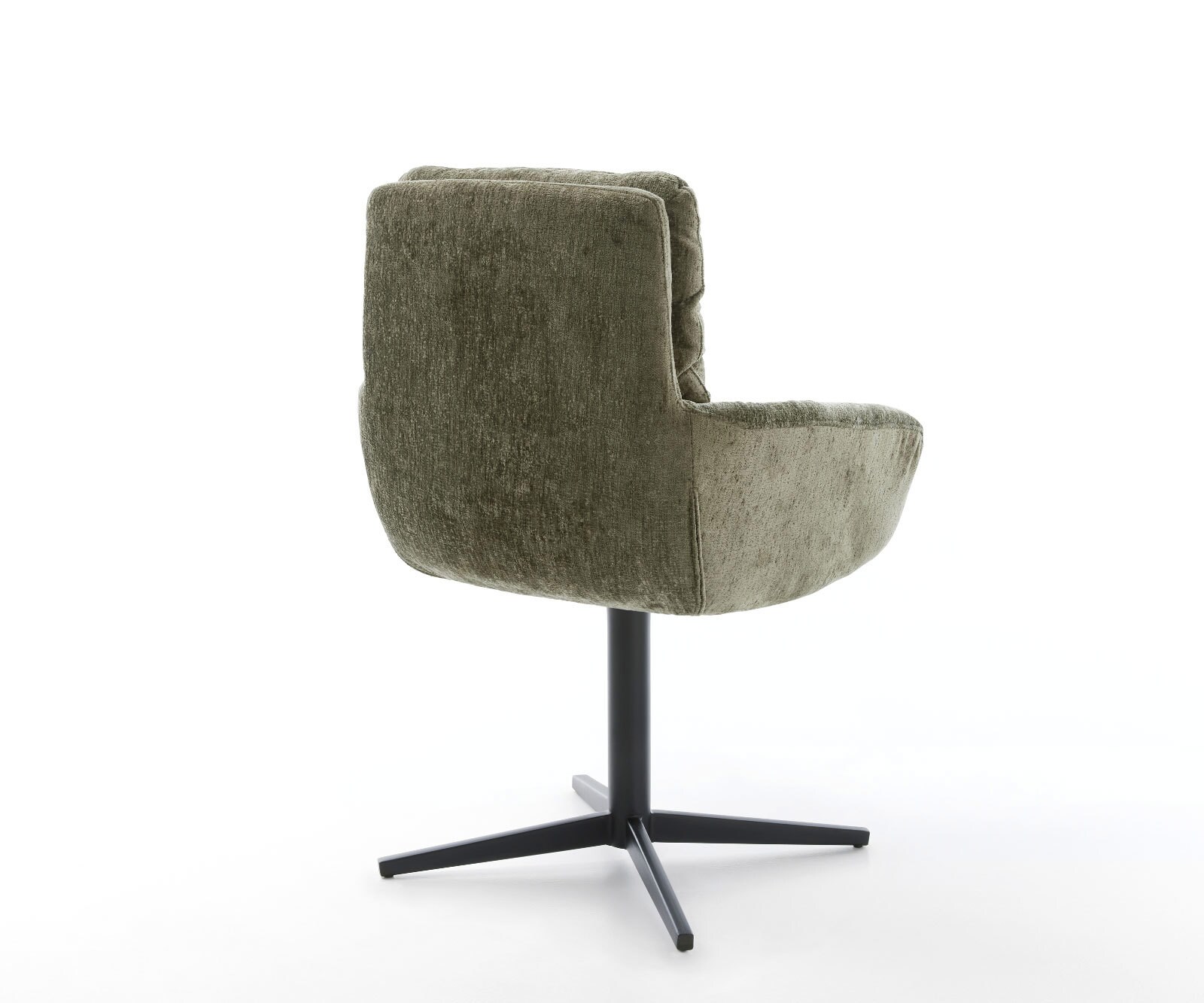 Chaise-pivotante Abelia-Flex avec accoudoirs chenille olive pied de chaise 4 branches noir pivotement sur 360° 4 Chaise-pivotante Abelia-Flex avec accoudoirs chenille olive pied de chaise 4 branches noir pivotement sur 360° 4