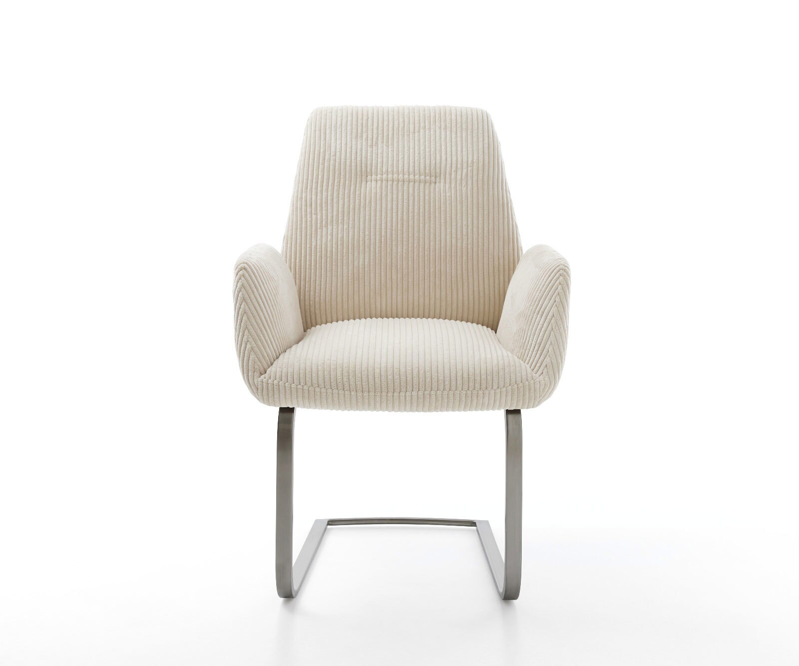 Cantilever Zoa-Flex côtelé beige pied cantilever plat grafiete ressorts ensachés 1