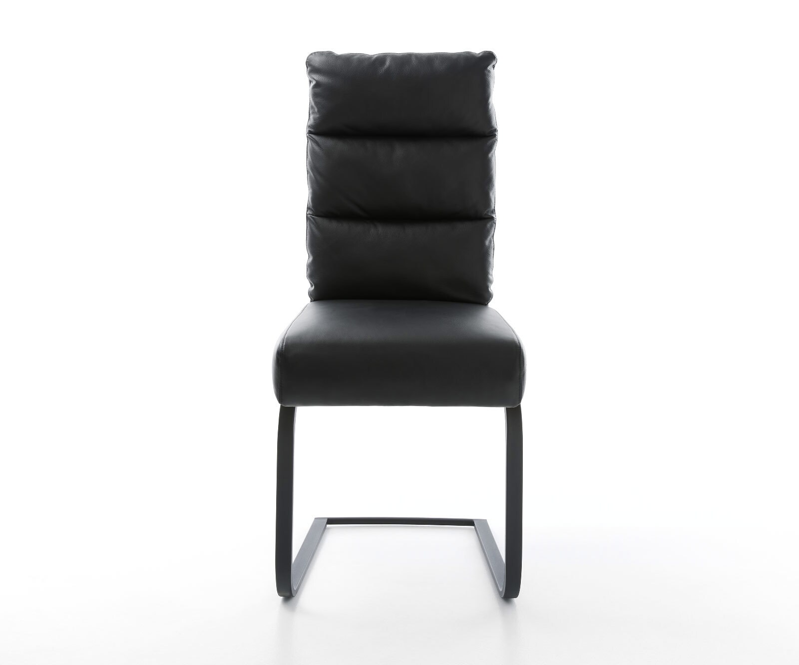 Cantilever Pela-Flex cuir de vache noir pied cantilever plat noir ressorts ensachés 1 Cantilever Pela-Flex cuir de vache noir pied cantilever plat noir ressorts ensachés 1