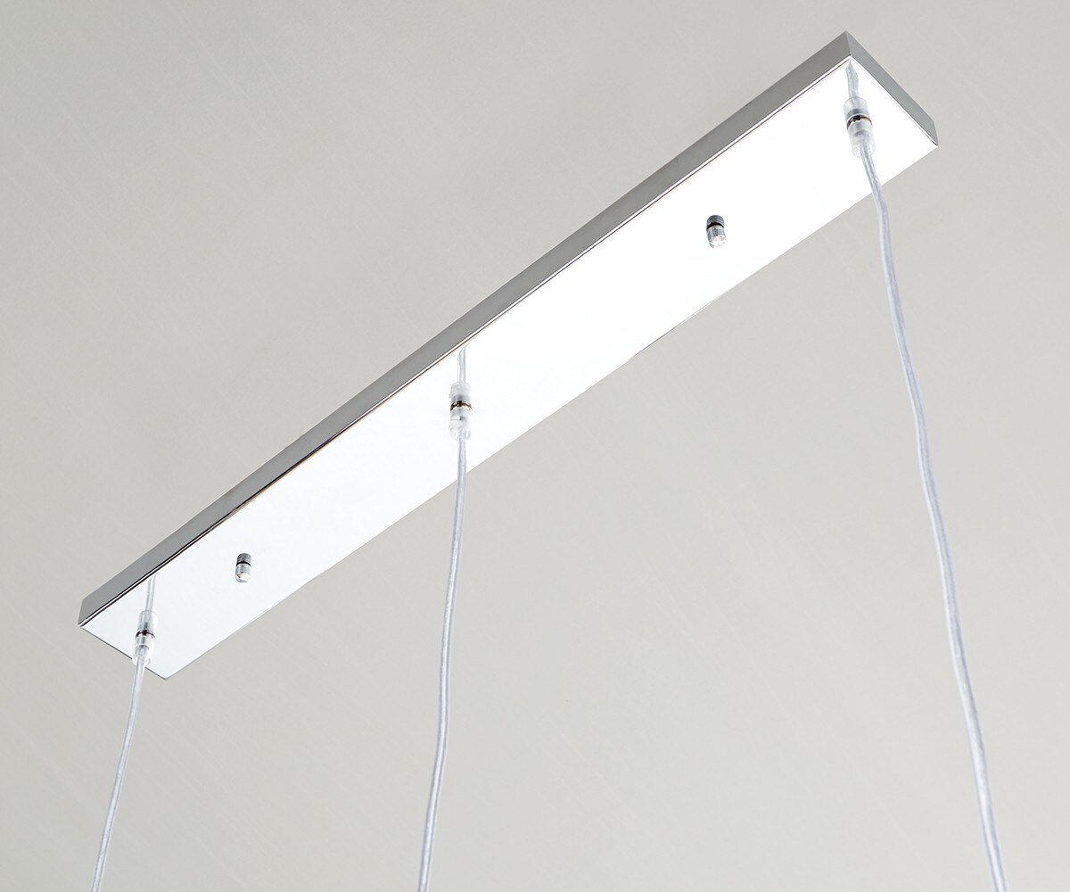 Plafonnier Pentola 75 cm chromé argent métal 1