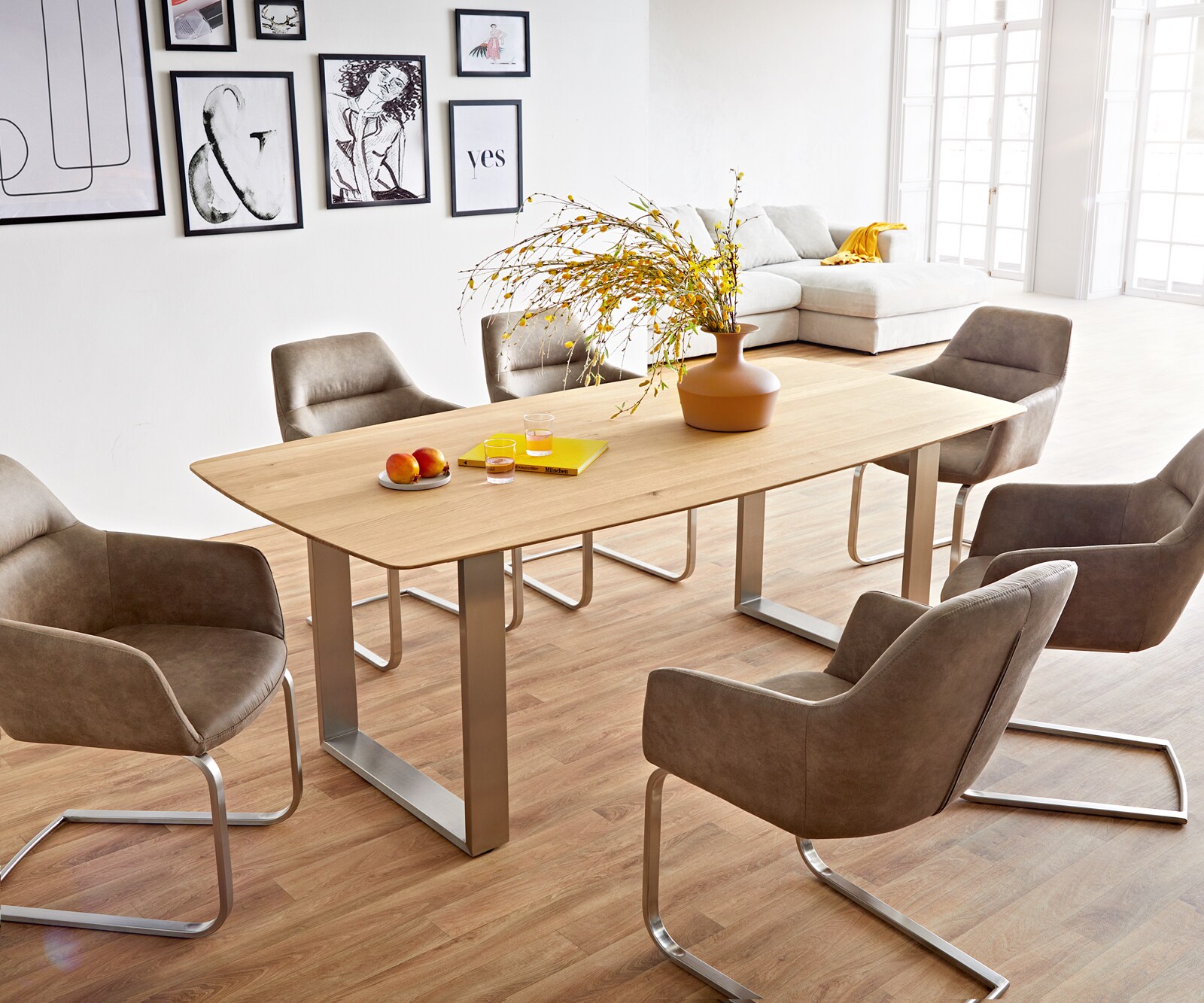 Cadre de table acier inoxydable mince (set de 2) 2
