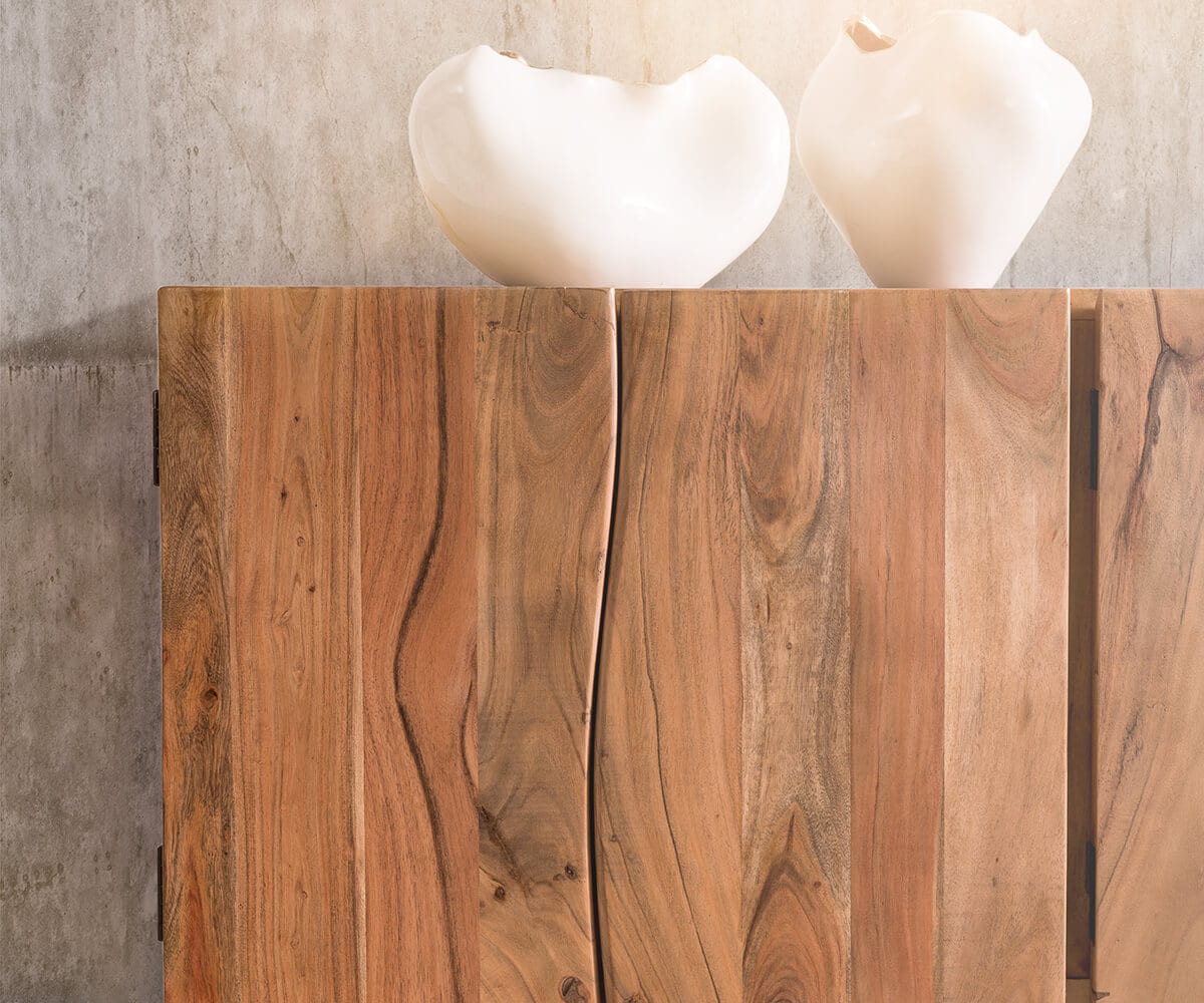 Buffet Live-Edge 220 cm Acacia Nature massif 6 portes 2 Buffet Live-Edge 220 cm Acacia Nature massif 6 portes 2