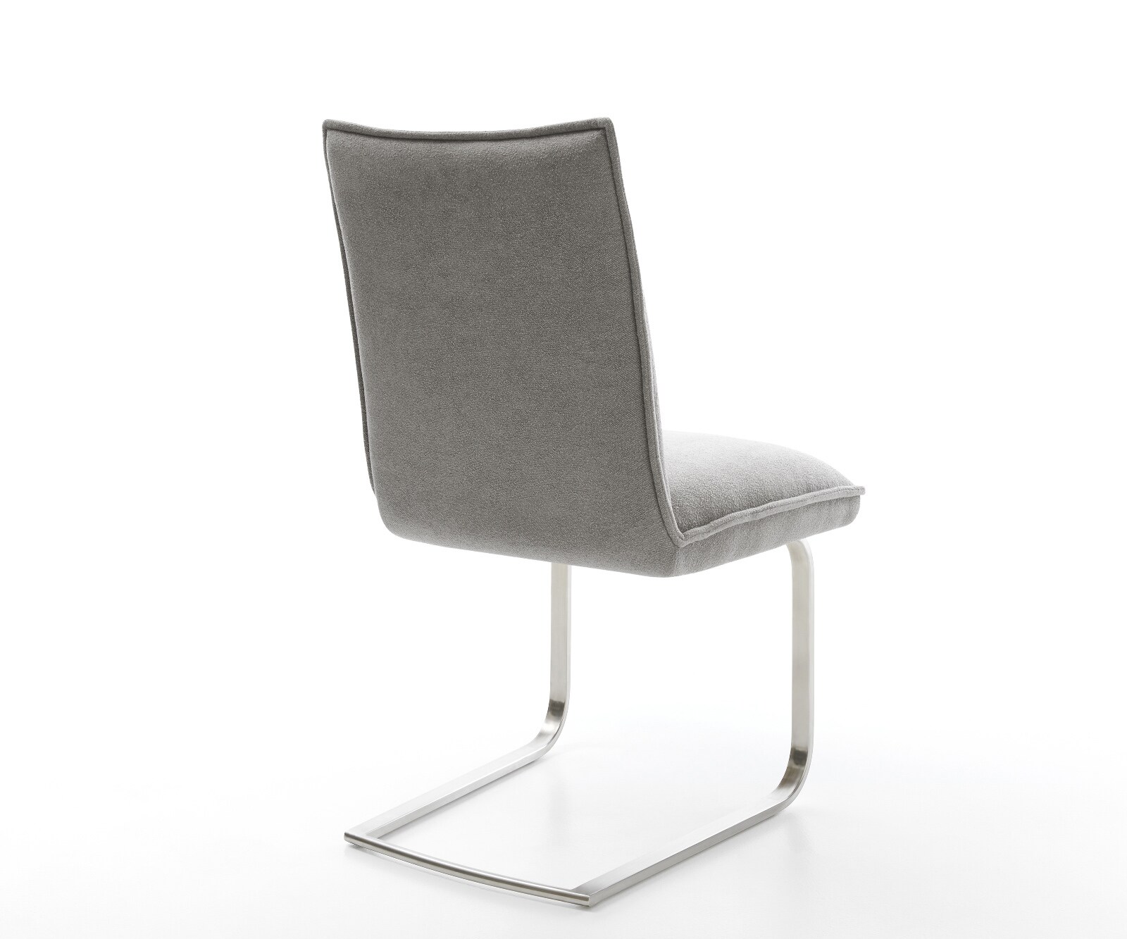 Cantilever Lelio-Flex tissu structuré doux gris pied cantilever plat acier inoxydable resorts ensachés 5