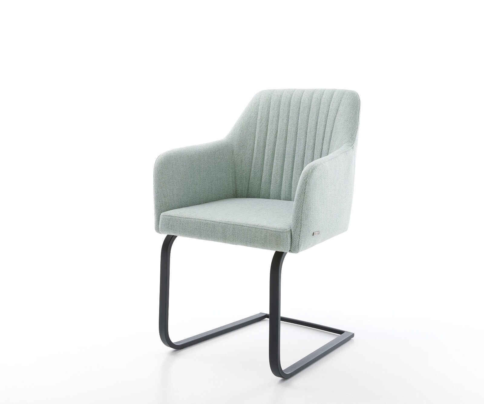 Cantilever Greg-Flex rayures Vert menthe pied cantilever plat noir ressorts ensachés