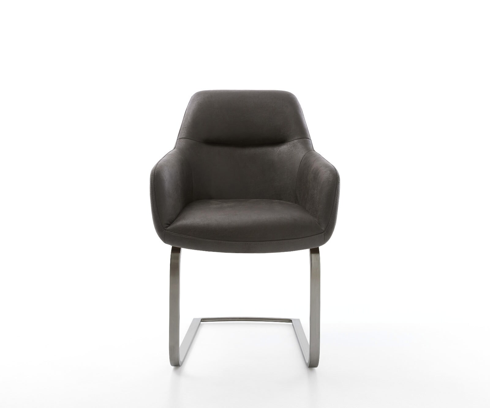 Cantilever Pejo-Flex microvelours anthracite vintage pied cantilever plat grafiete ressorts ensachés 1