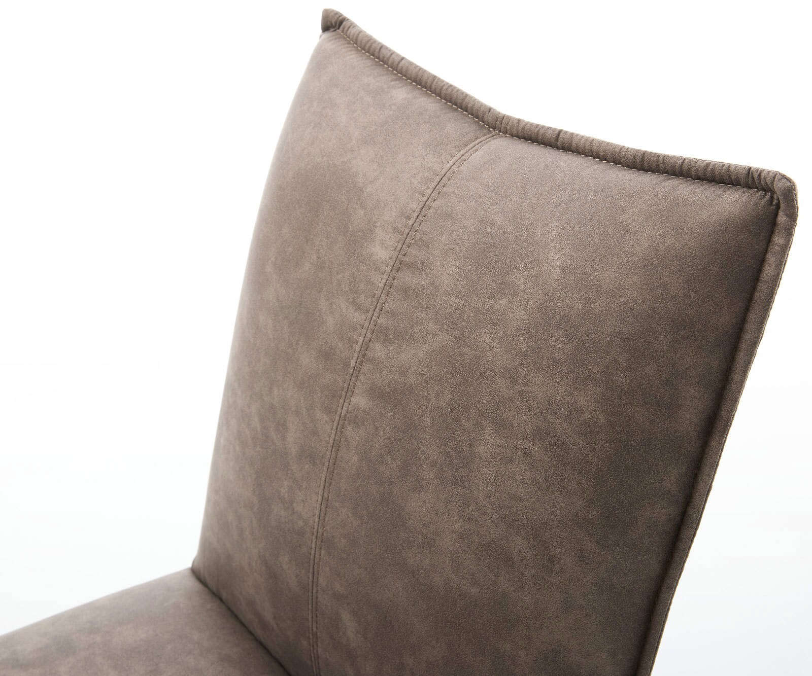 Chaise-pivotante Lelio-Flex microvelours taupe vintage pied de chaise 4 branches grafiete pivotement sur 360° fonction bascule ressorts ensachés 4