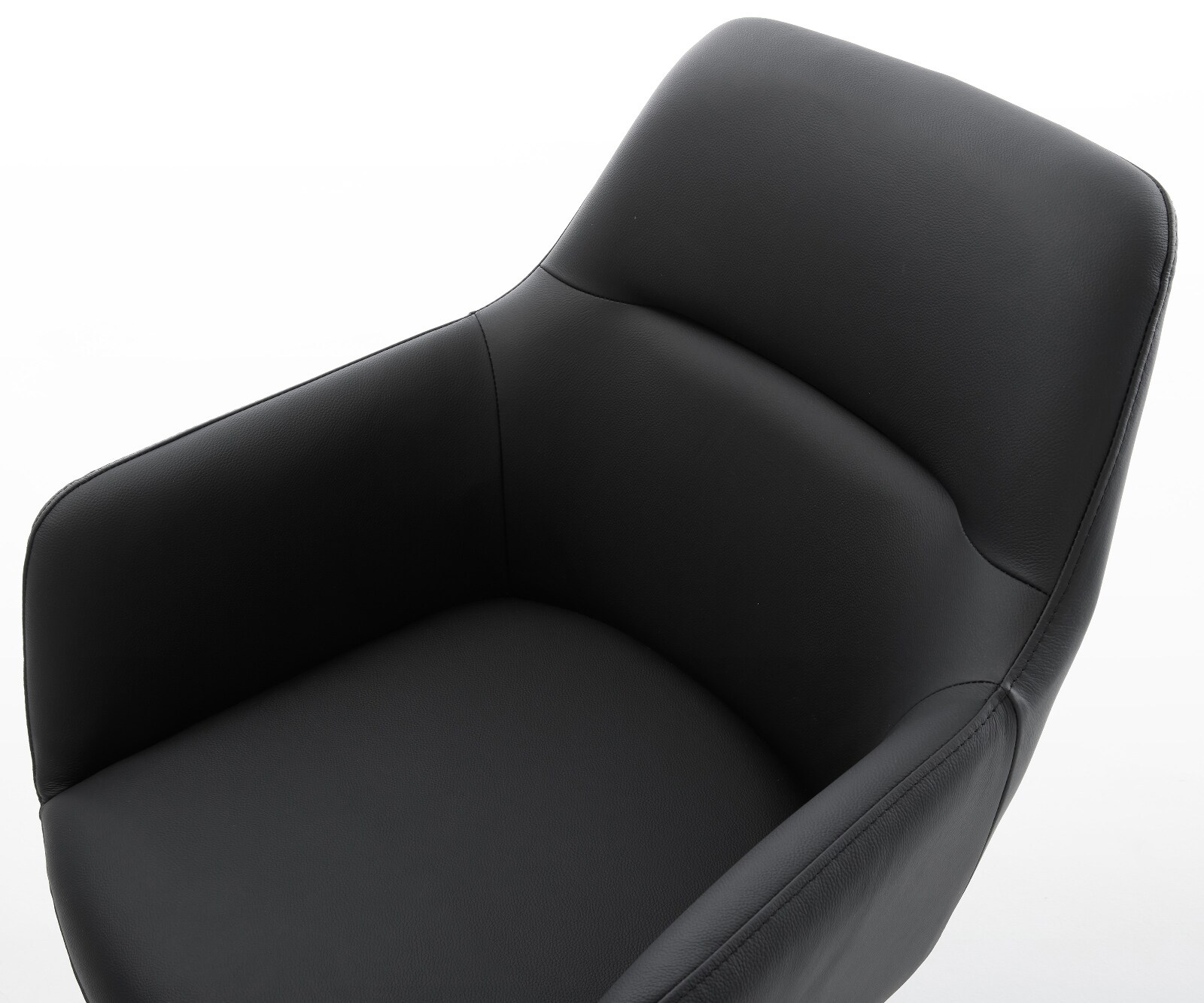 Cantilever Pejo-Flex cuir de vache noir pied cantilever plat grafiete ressorts ensachés 4
