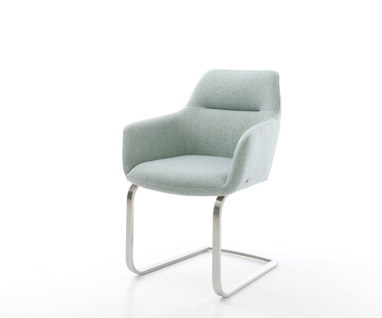 Cantilever Pejo-Flex rayures Vert menthe pied cantilever plat acier inoxydable brossé ressorts ensachés