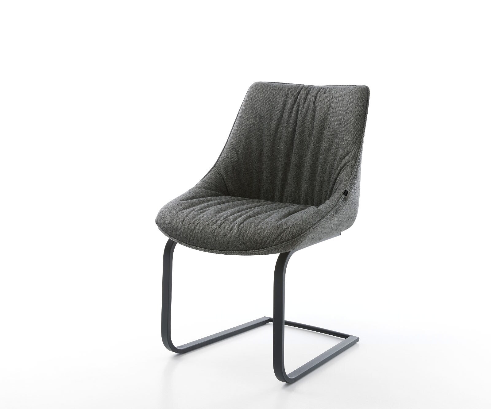 Cantilever Elda-Flex microvelours anthracite vintage pied cantilever plat noir