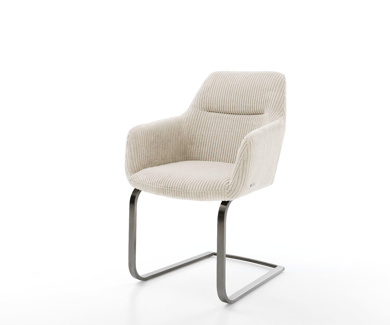 Cantilever Pejo-Flex côtelé beige pied cantilever plat grafiete ressorts ensachés 1