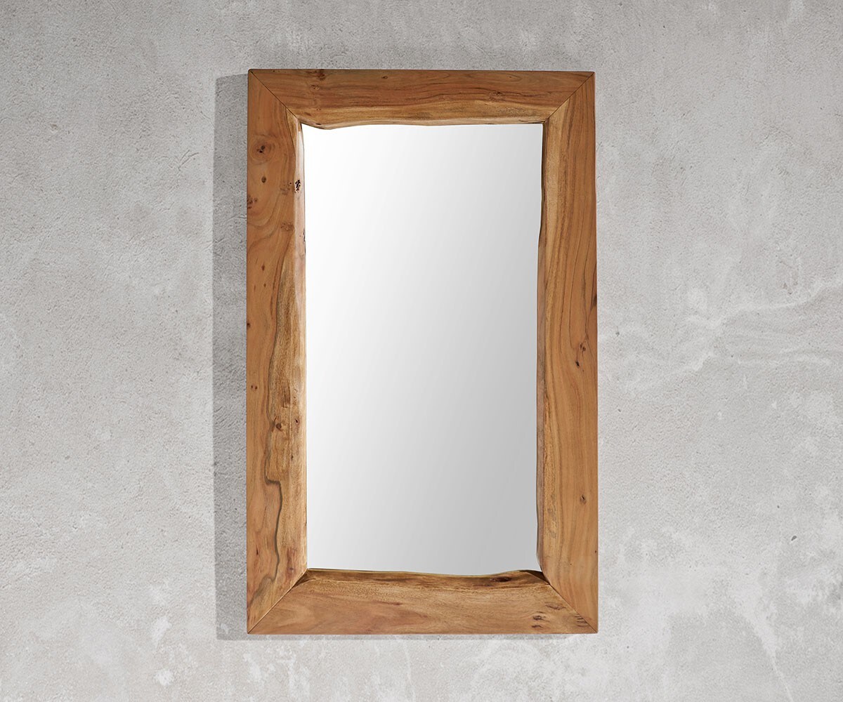 Miroir-mural Live-Edge 135x85 cm acacia nature tronc de l'arbre 1