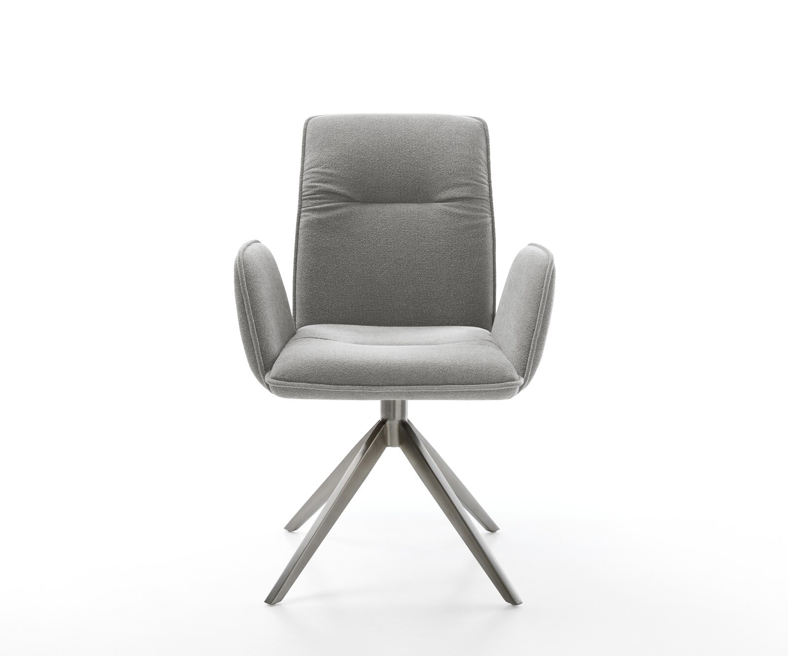 Chaise-pivotante Vinja-Flex tissu structuré doux gris pied croisé large grafiete pivotement sur 360° fonction bascule 2