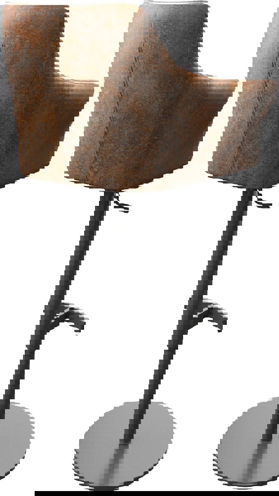 Chaise-de-bar Yulo-Flex vintage marron base tournante réglable en haut métal 4 Chaise-de-bar Yulo-Flex vintage marron base tournante réglable en haut métal 4