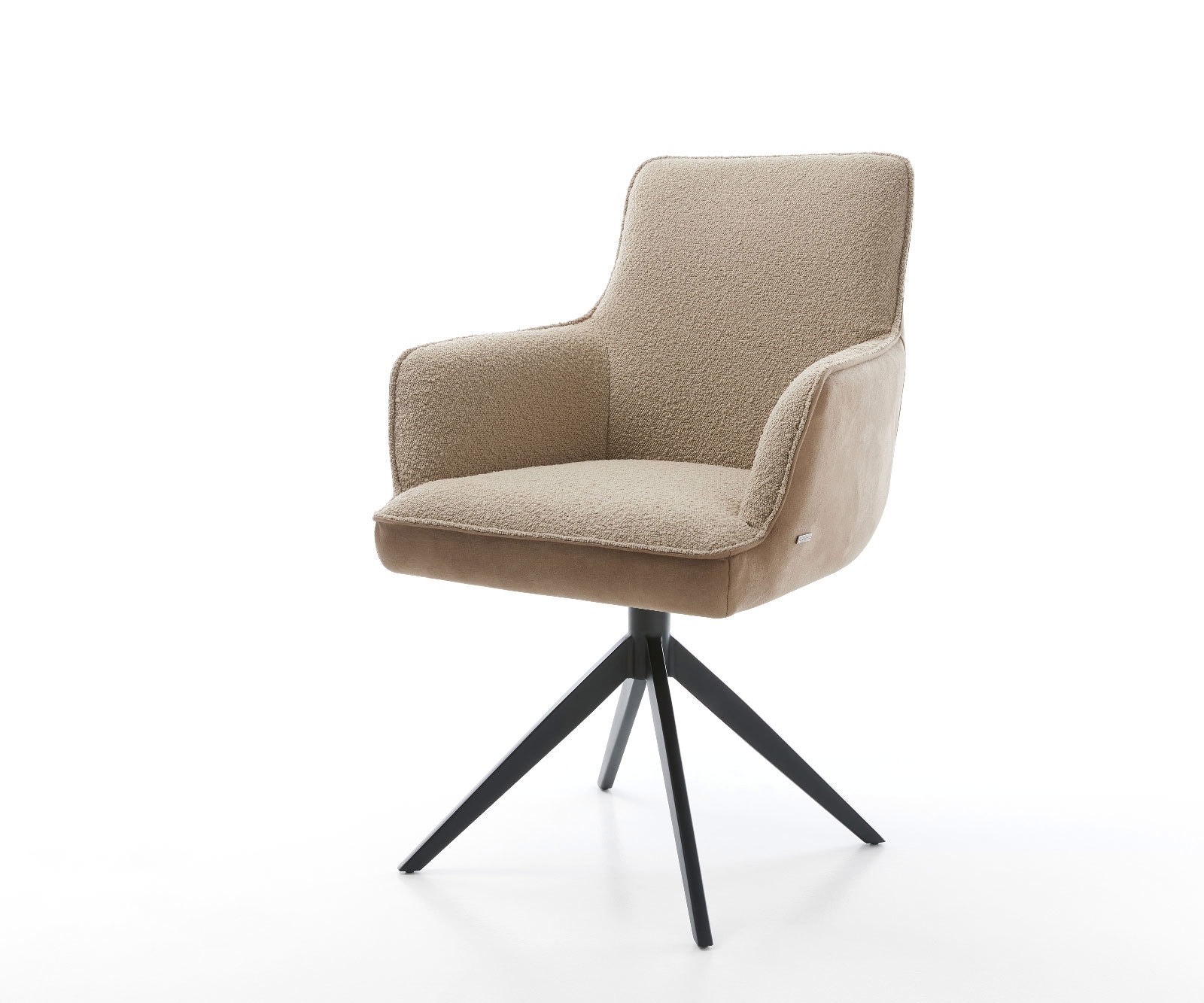 Chaise-pivotante Heira-Flex tissu mixte boue pied croisé large noir pivotement sur 360° fonction bascule ressorts ensachés Chaise-pivotante Heira-Flex tissu mixte boue pied croisé large noir pivotement sur 360° fonction bascule ressorts ensachés