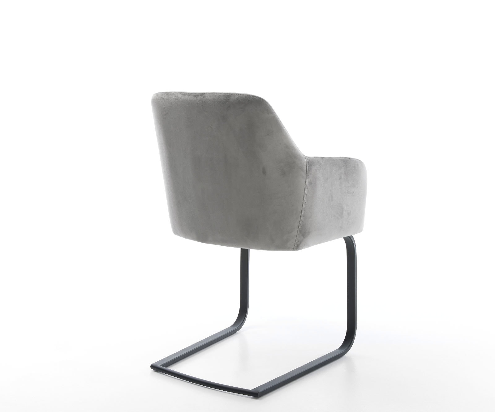 Cantilever Greg-Flex velours gris pied cantilever plat noir ressorts ensachés 4 Cantilever Greg-Flex velours gris pied cantilever plat noir ressorts ensachés 4