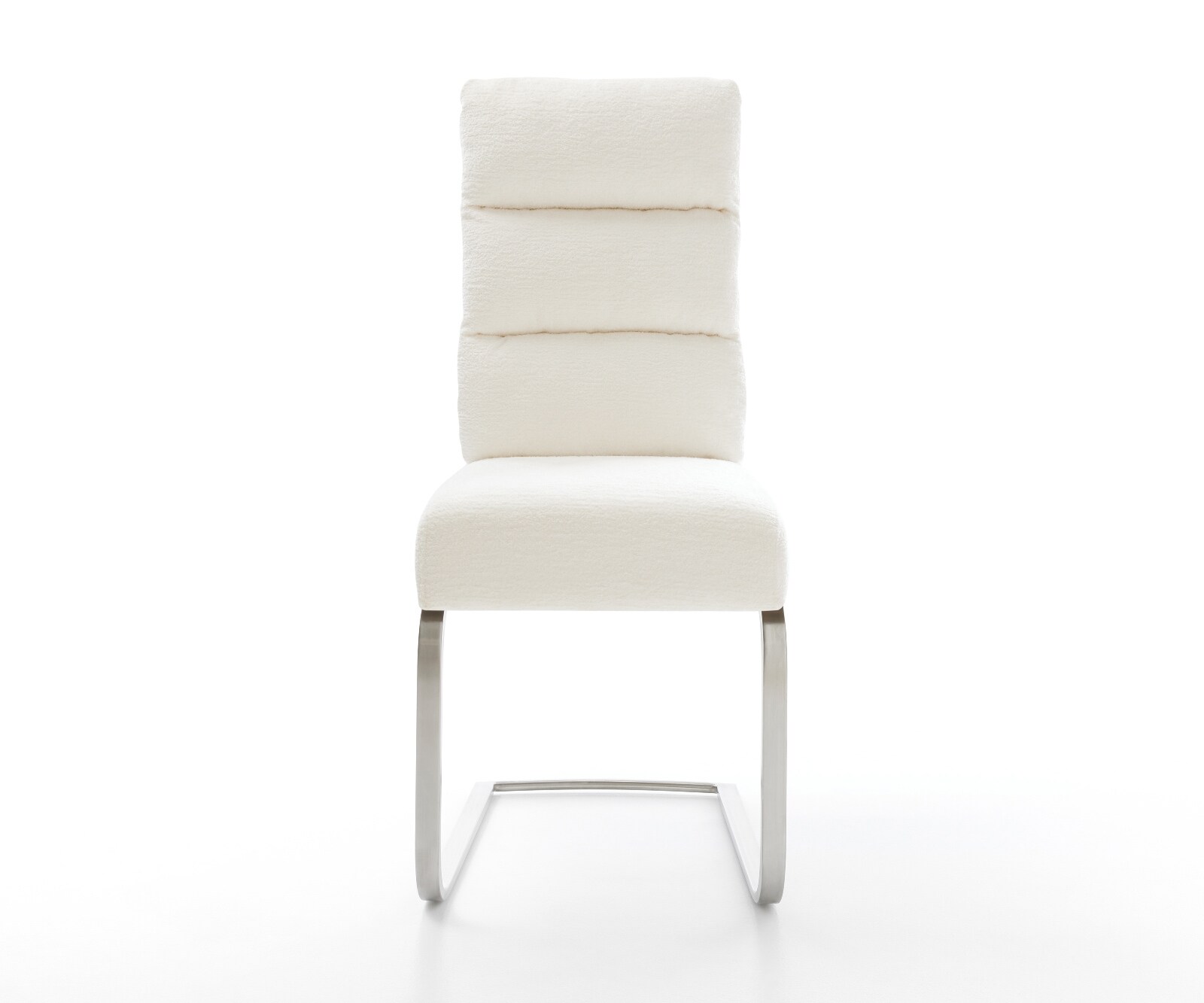 Cantilever Pela-Flex bouclé doux beige pied cantilever plat acier inoxydable resorts ensachés 2