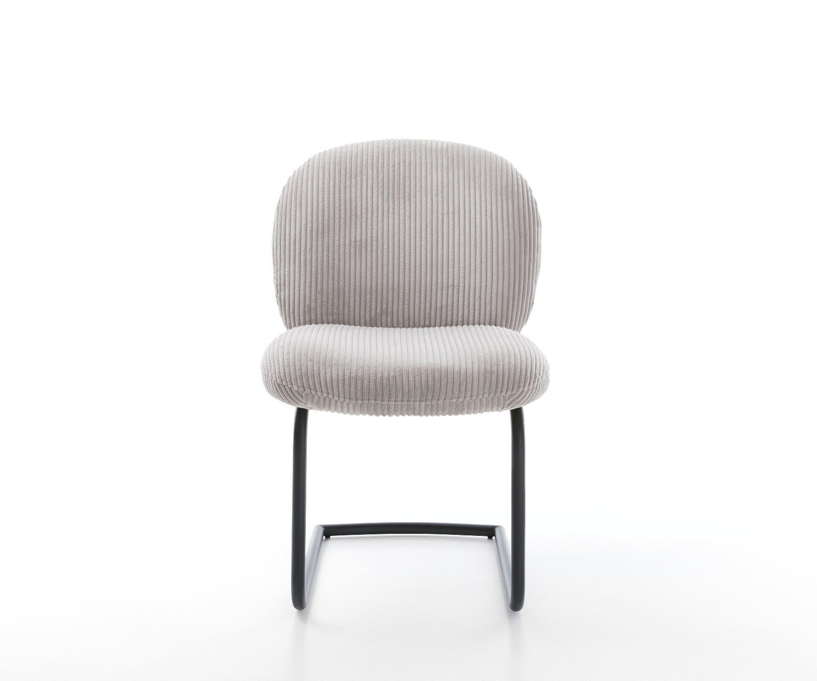 Cantilever Nube-Flex côtelé gris argenté pied cantilever rond noir ressorts ensachés 1 Cantilever Nube-Flex côtelé gris argenté pied cantilever rond noir ressorts ensachés 1