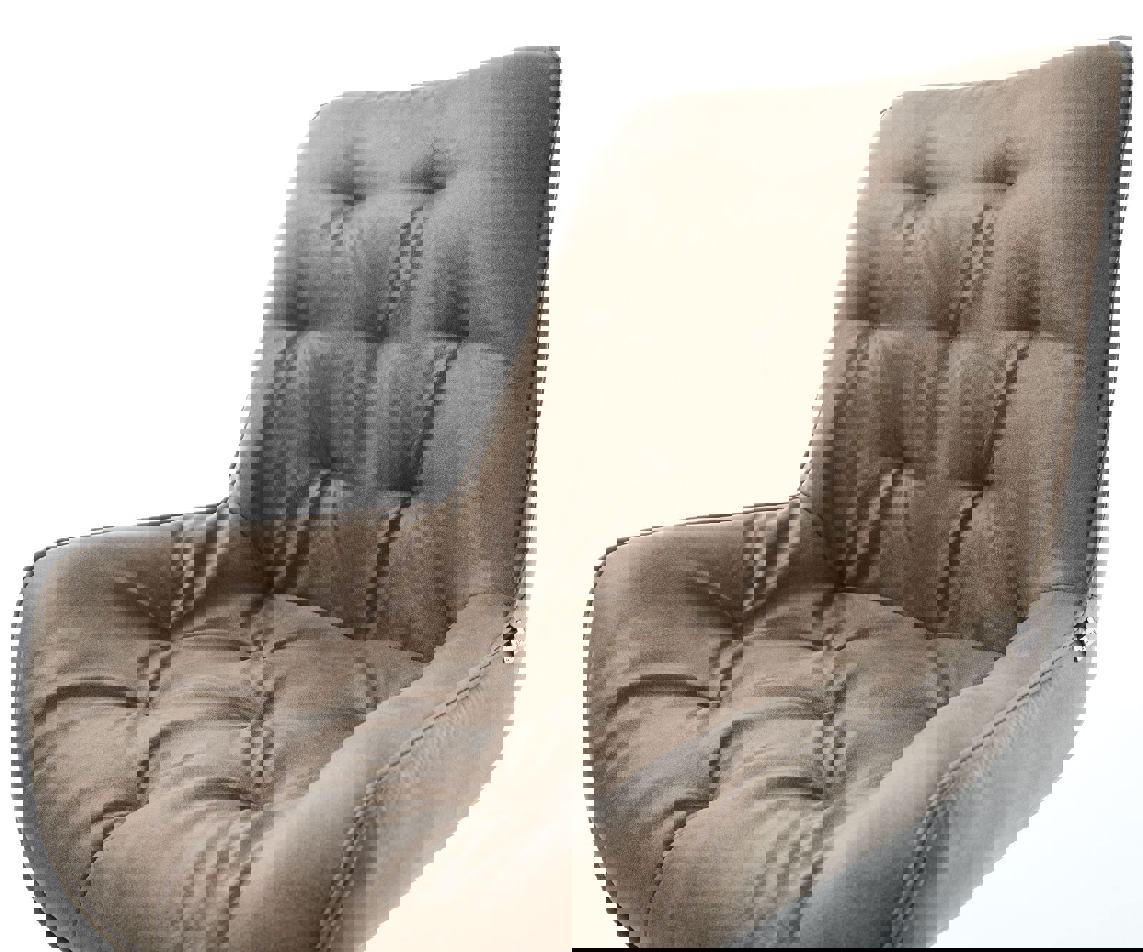 Chaise-de-salle-à-manger Taimi-Flex microvelours taupe vintage pied croisé large acier inoxydable brossé 3 Chaise-de-salle-à-manger Taimi-Flex microvelours taupe vintage pied croisé large acier inoxydable brossé 3