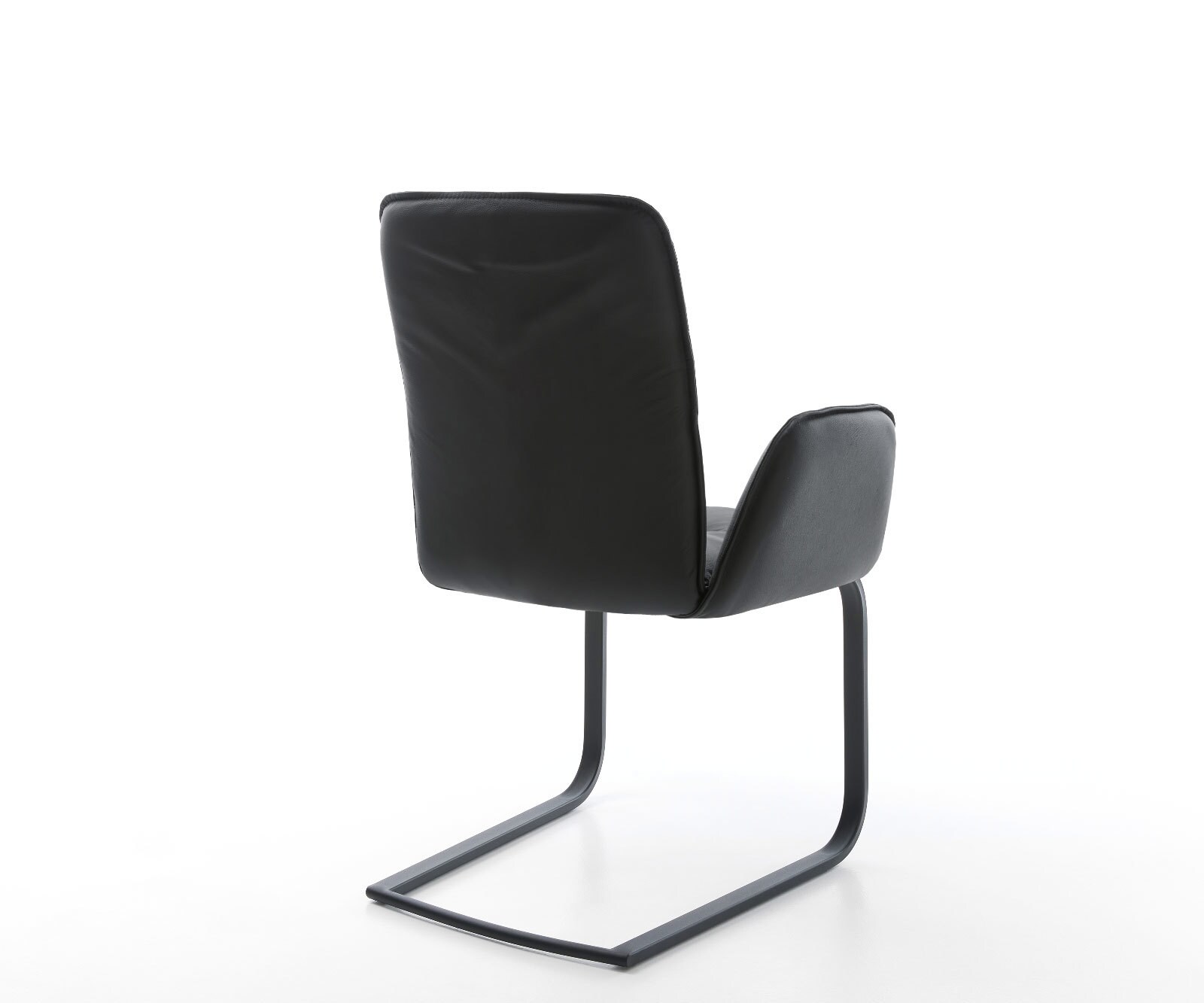 Cantilever Vinja-Flex cuir de vache noir pied cantilever plat noir 4 Cantilever Vinja-Flex cuir de vache noir pied cantilever plat noir 4