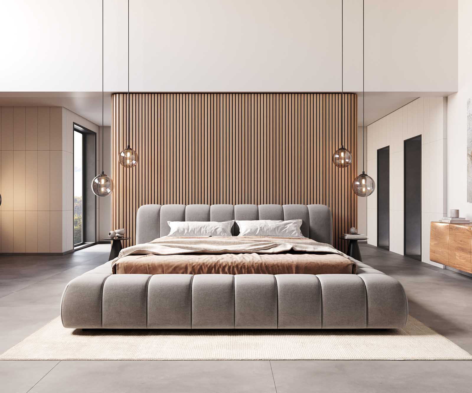Sommier-rembourré Cutio 180x200 cm microfibre gris 1