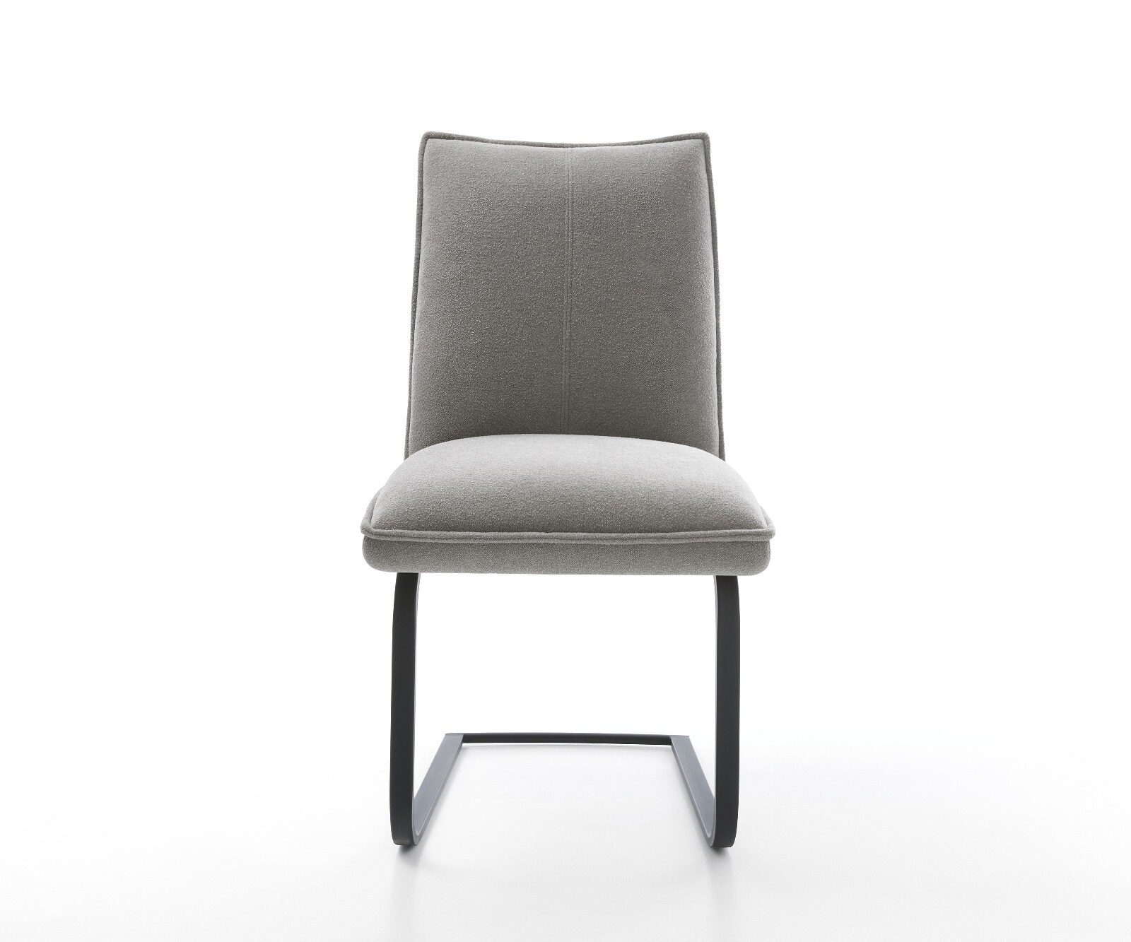 Cantilever Lelio-Flex tissu structuré doux gris pied cantilever plat noir resorts ensachés 2