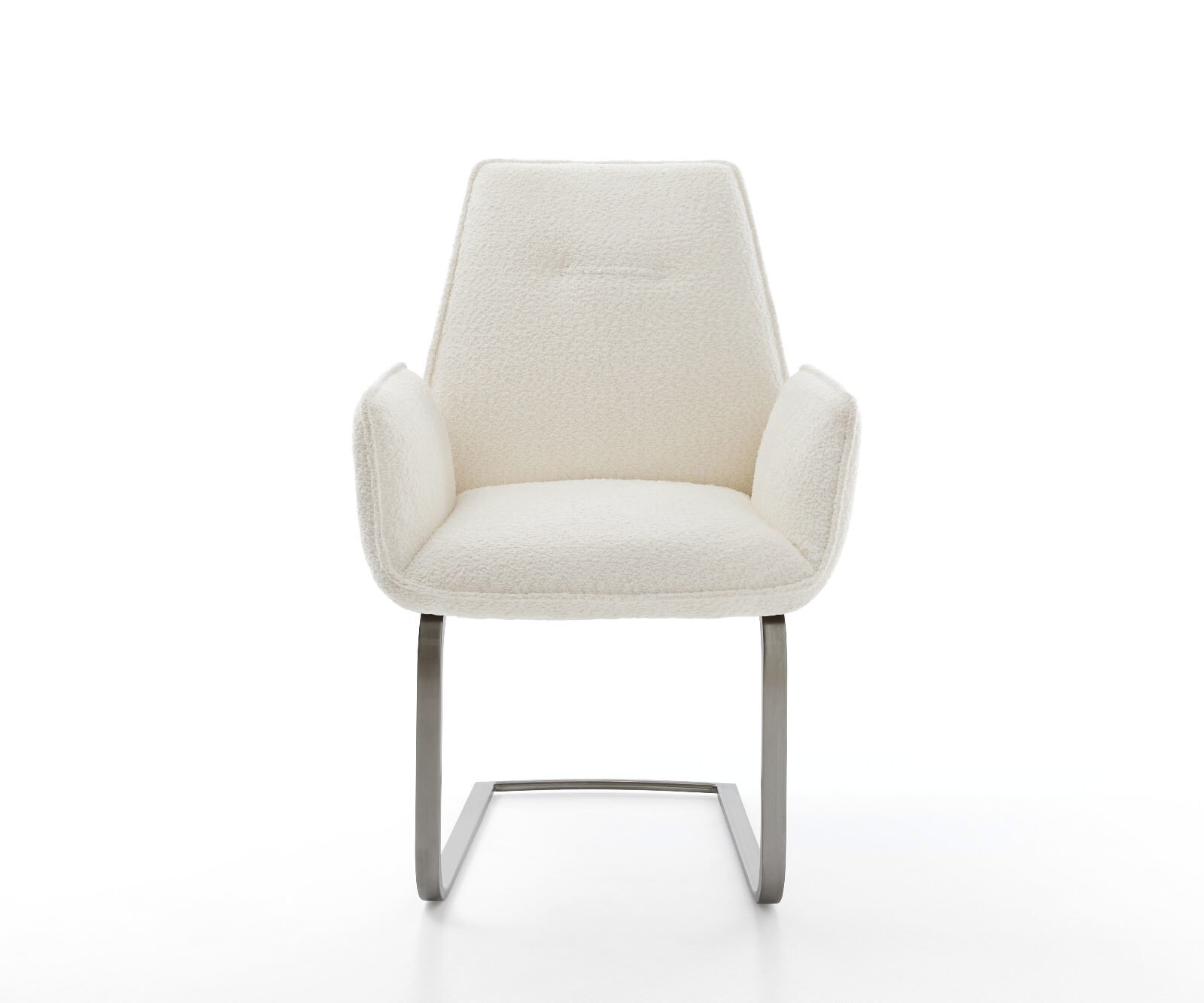Cantilever Zoa-Flex bouclé blanc pied cantilever plat grafiete ressorts ensachés 2