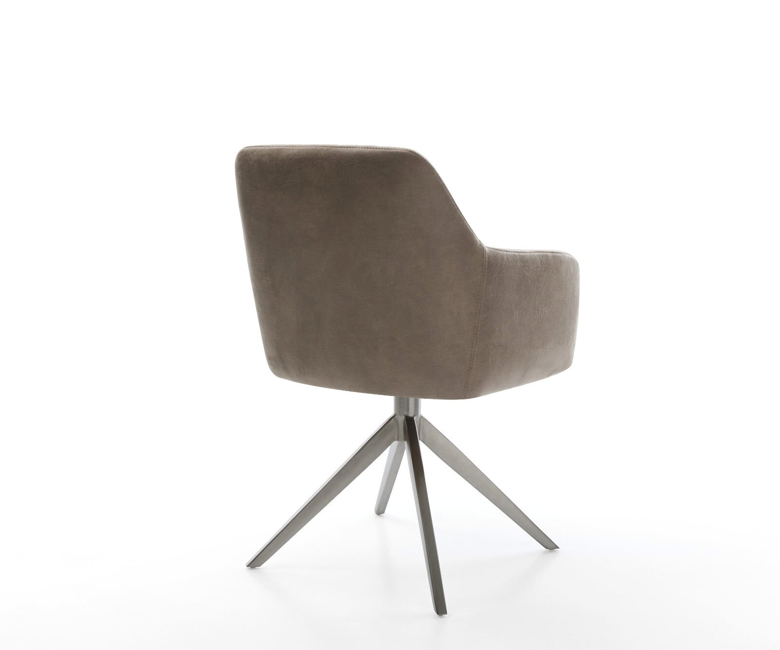 Chaise-pivotante Greg-Flex microvelours taupe vintage pied croisé large grafiete pivotement sur 360° fonction bascule ressorts ensachés 4 Chaise-pivotante Greg-Flex microvelours taupe vintage pied croisé large grafiete pivotement sur 360° fonction bascule ressorts ensachés 4