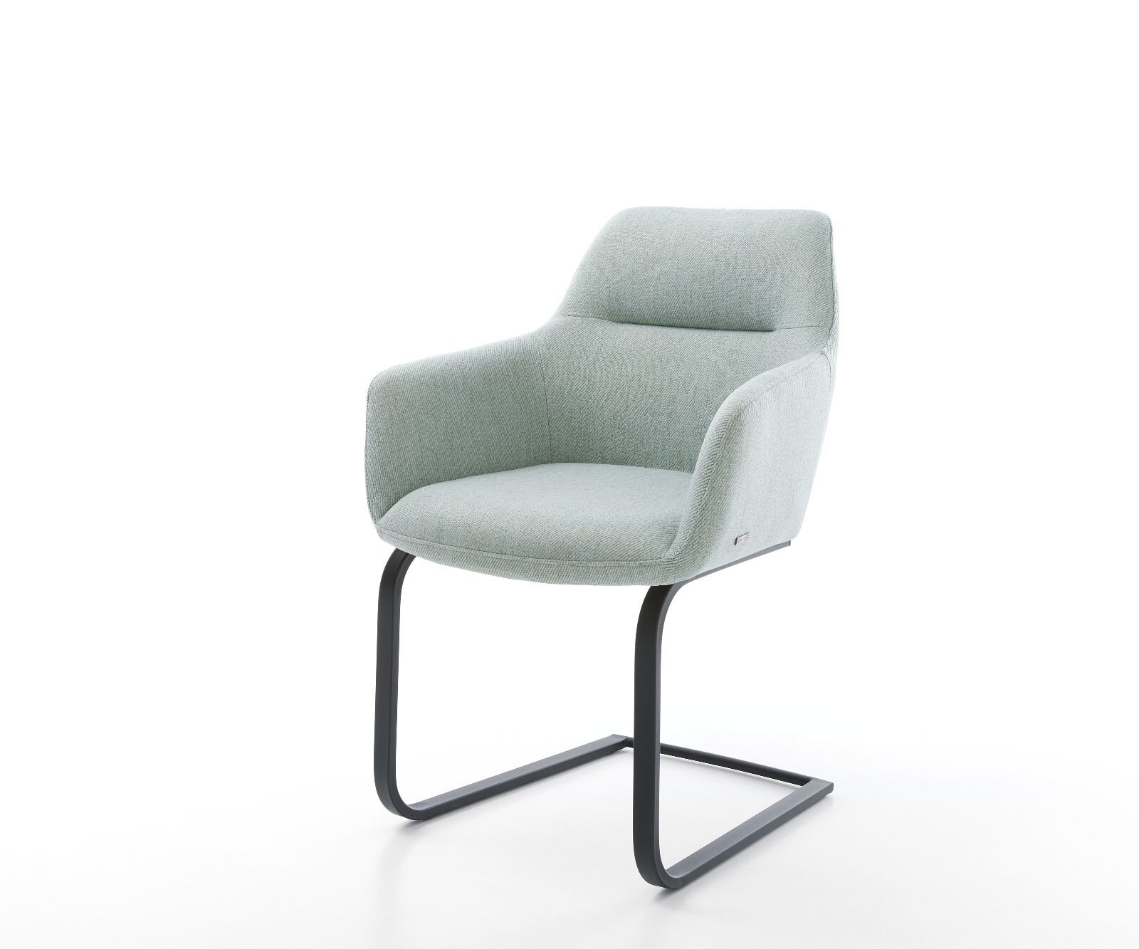 Cantilever Pejo-Flex rayures Vert menthe pied cantilever plat noir ressorts ensachés