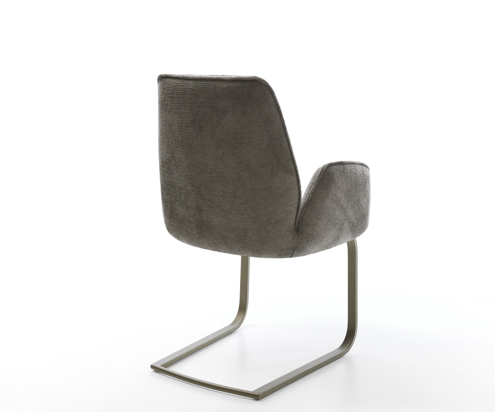 Cantilever Zoa-Flex bouclé doux couleur boue pied cantilever plat aspect titane resorts ensachés 4