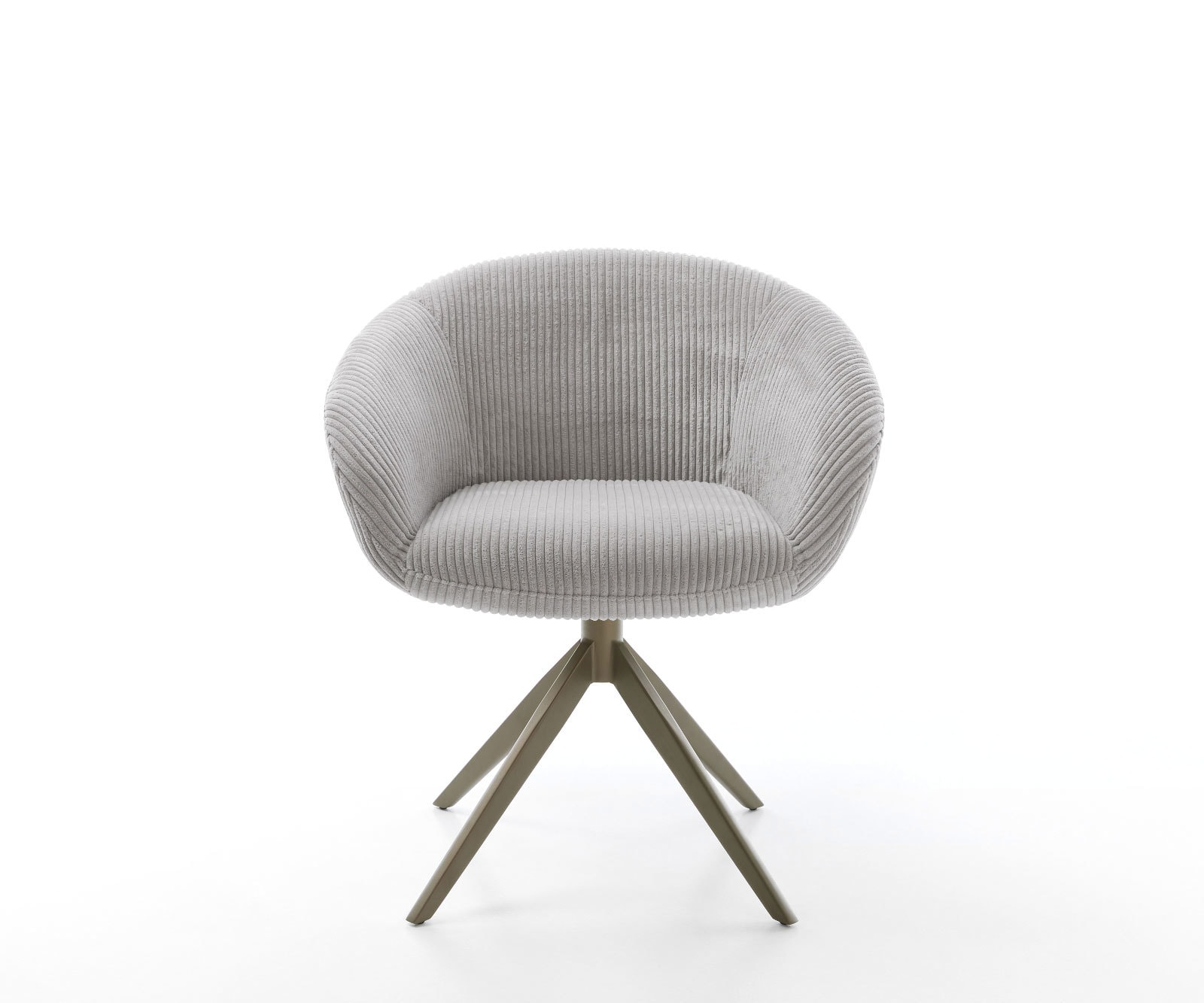 Chaise-pivotante Vinka-Flex côtelé gris argenté pied croisé large aspect titane pivotement sur 360° fonction bascule ressorts ensachés 1 Chaise-pivotante Vinka-Flex côtelé gris argenté pied croisé large aspect titane pivotement sur 360° fonction bascule ressorts ensachés 1