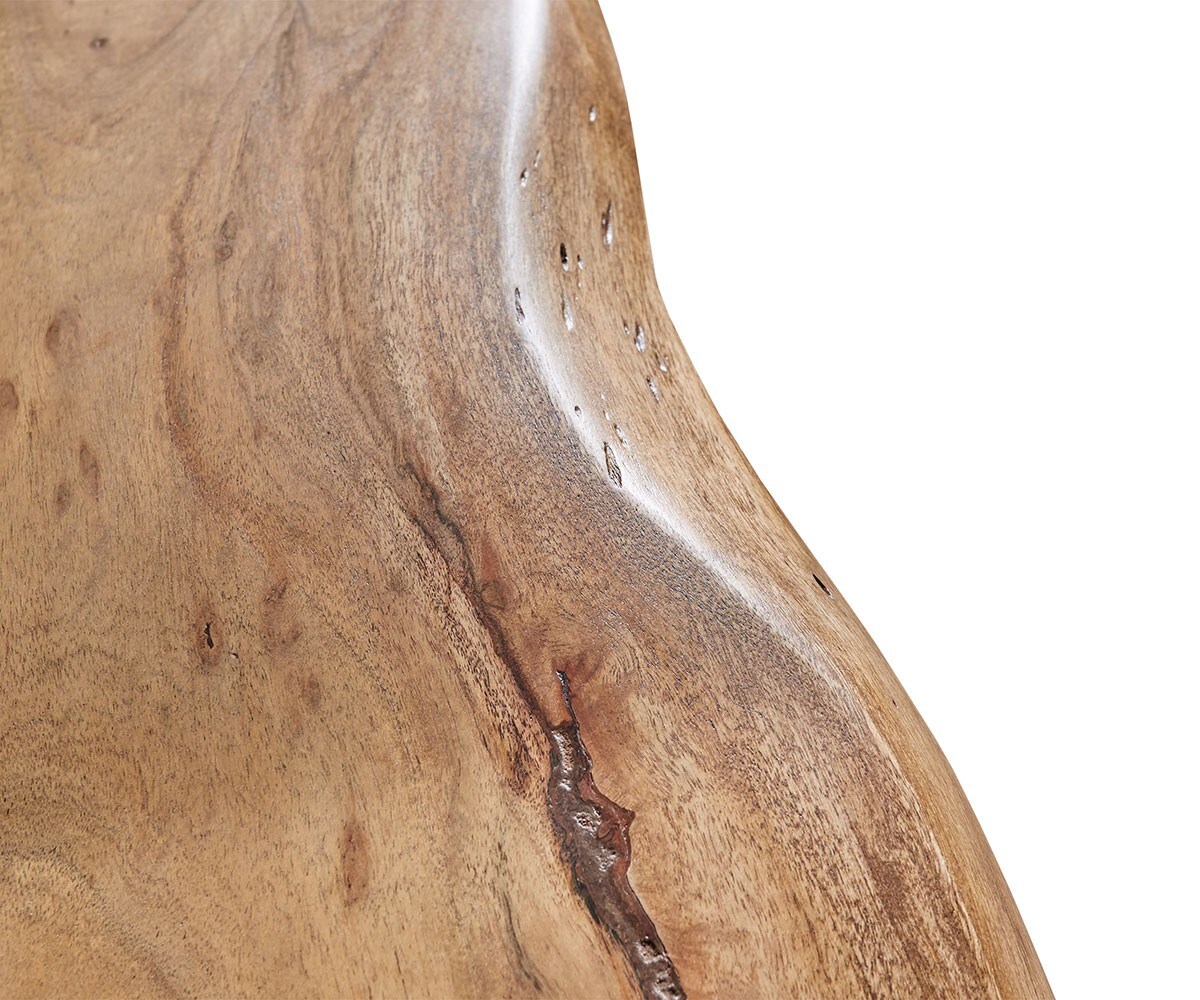 Table-à-manger Edge 140x90 XL acacia nature métal incliné Live-Edge 4