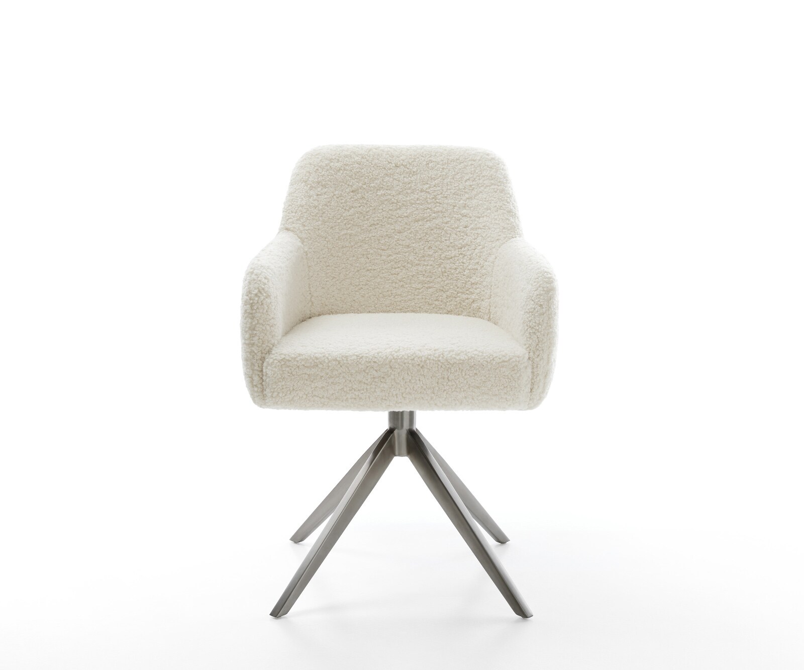 Chaise-pivotante Greg-Flex tissu teddy beige pied croisé large grafiete pivotement sur 360° fonction bascule resorts ensachés 1