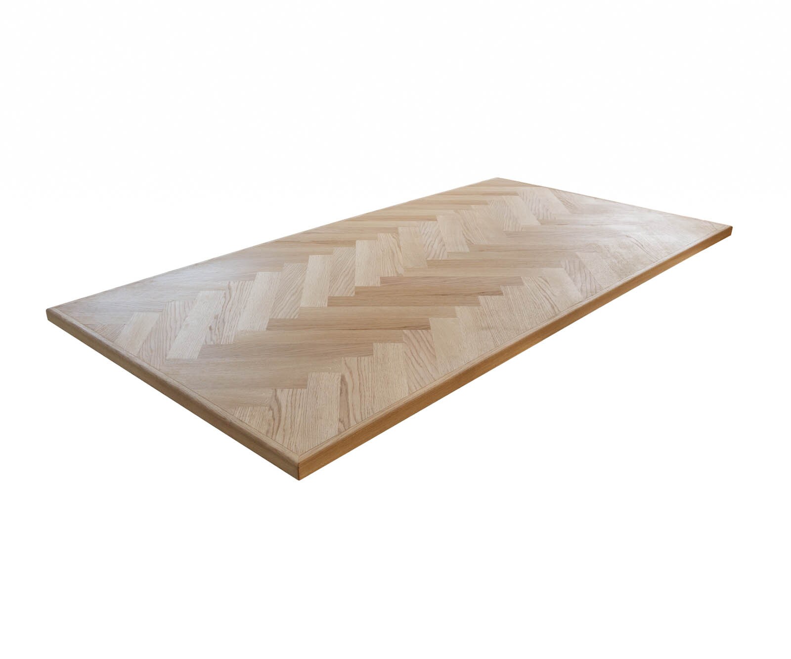 Plateau de table à manger Edge-Pure 200x100cm épaisseur 2/2cm Chêne Naturel Fishbone