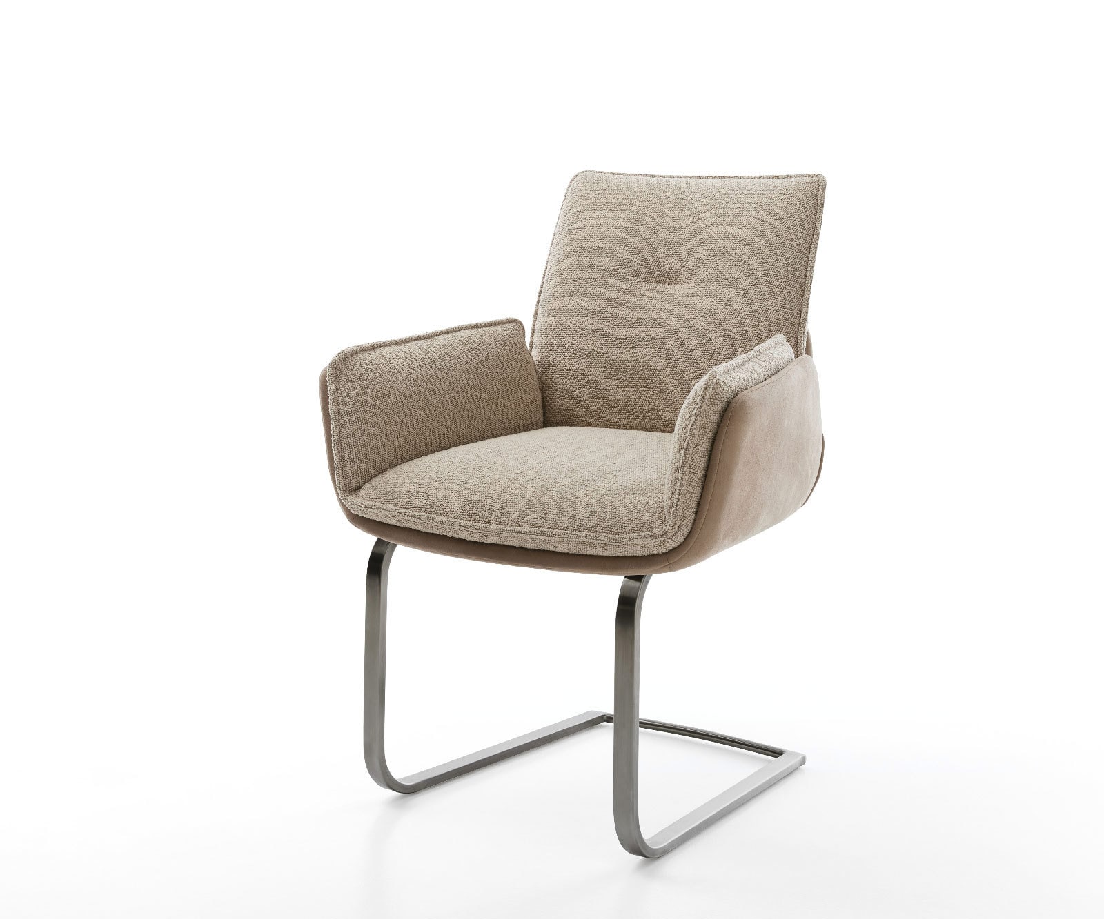 Cantilever Nela-Flex microvelours couleur boue pied cantilever plat grafiete Cantilever Nela-Flex microvelours couleur boue pied cantilever plat grafiete