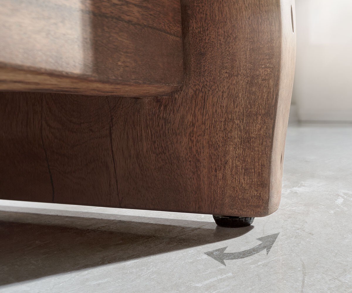 Meuble-TV Live-Edge 230 cm acacia massif marron 4 tiroirs 6