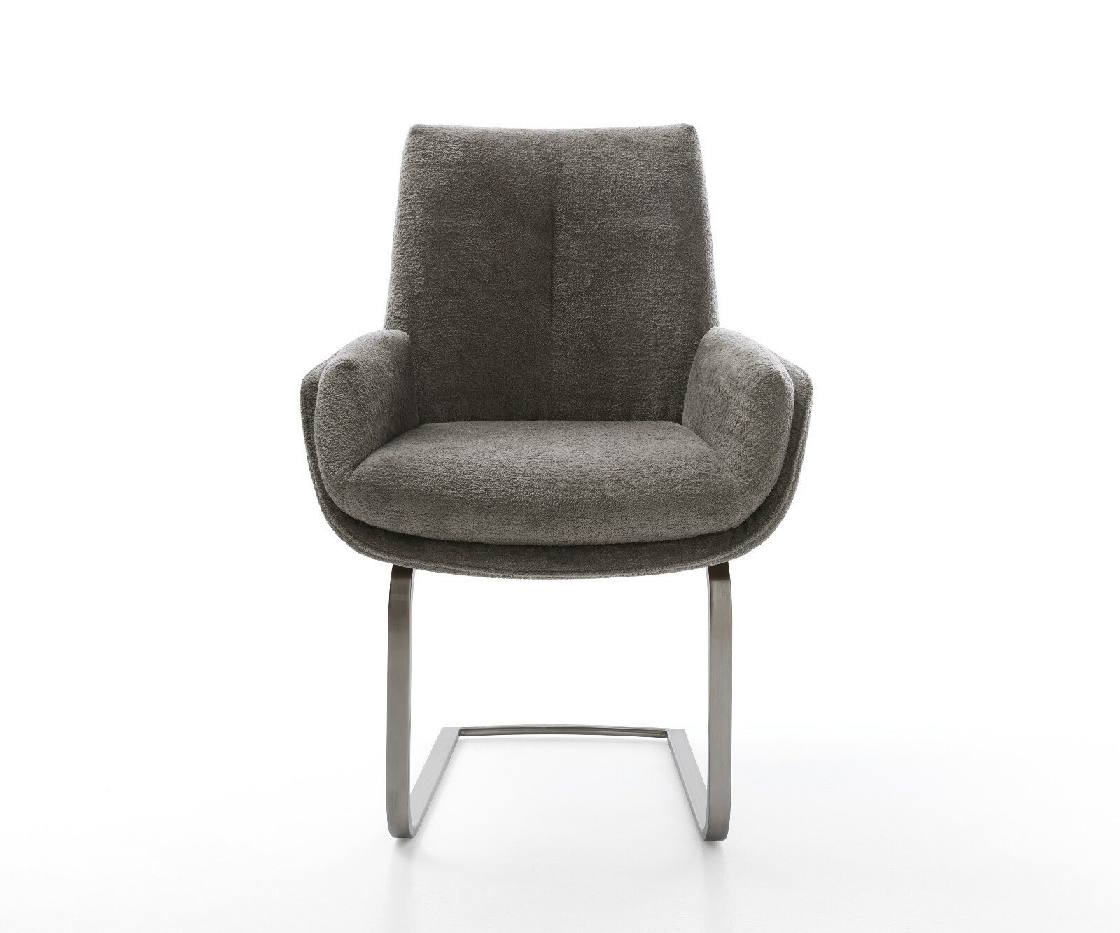 Cantilever Clea-Flex bouclé doux couleur boue pied cantilever plat grafiete 2