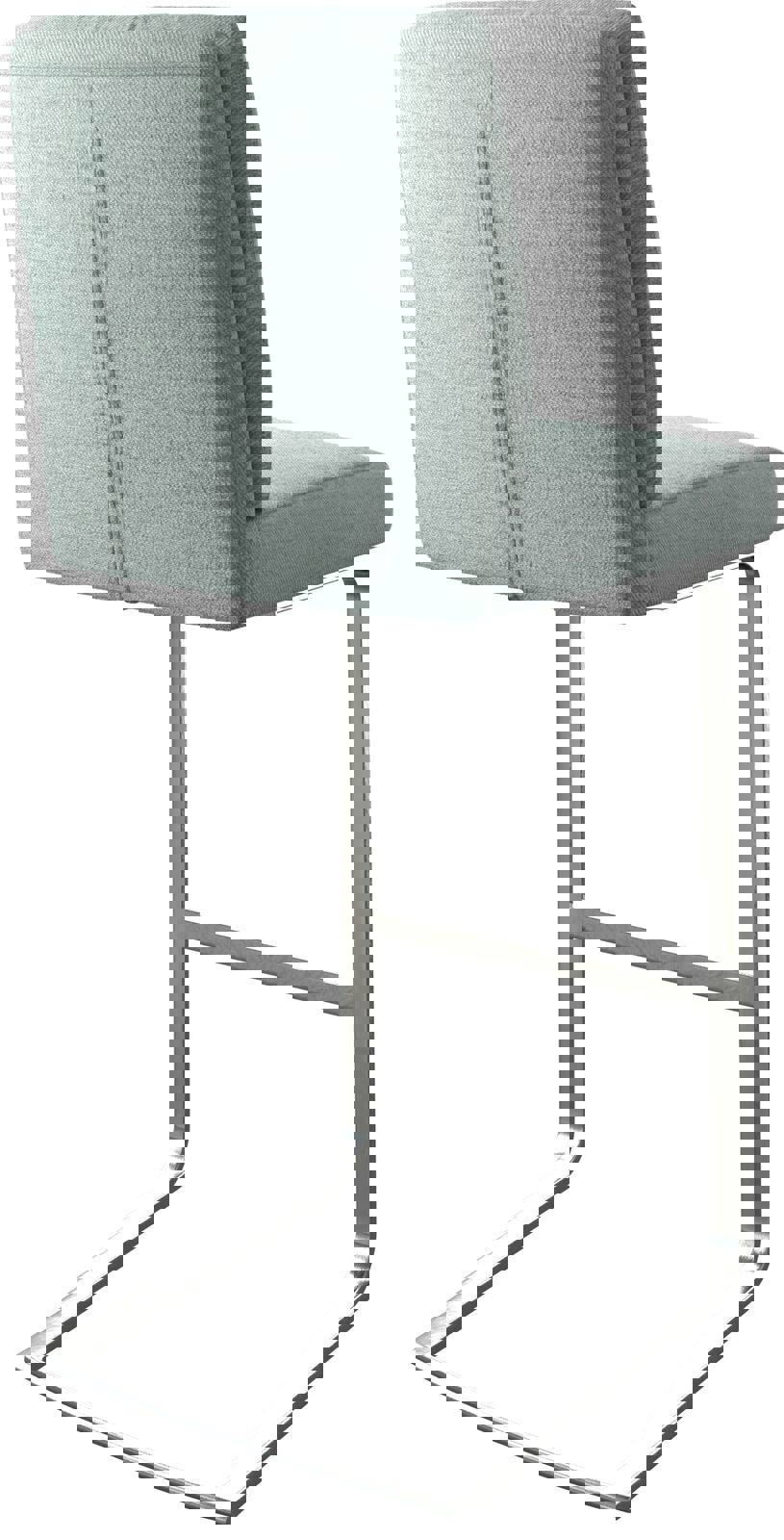 Chaise-de-bar Pela-Flex rayures menthe chaise cantilever acier plat inoxydable 4