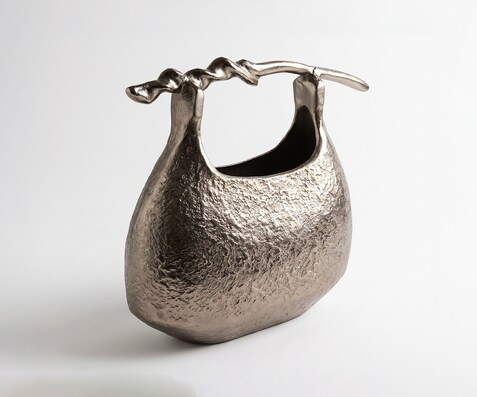Vase Ramea l43 x P17 x H35 cm Aluminium Mokka Bronze Moulé