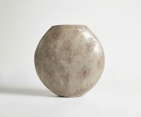 Vase Calena l81 x P33 x H84 cm Métal Ivory Terra Fait main