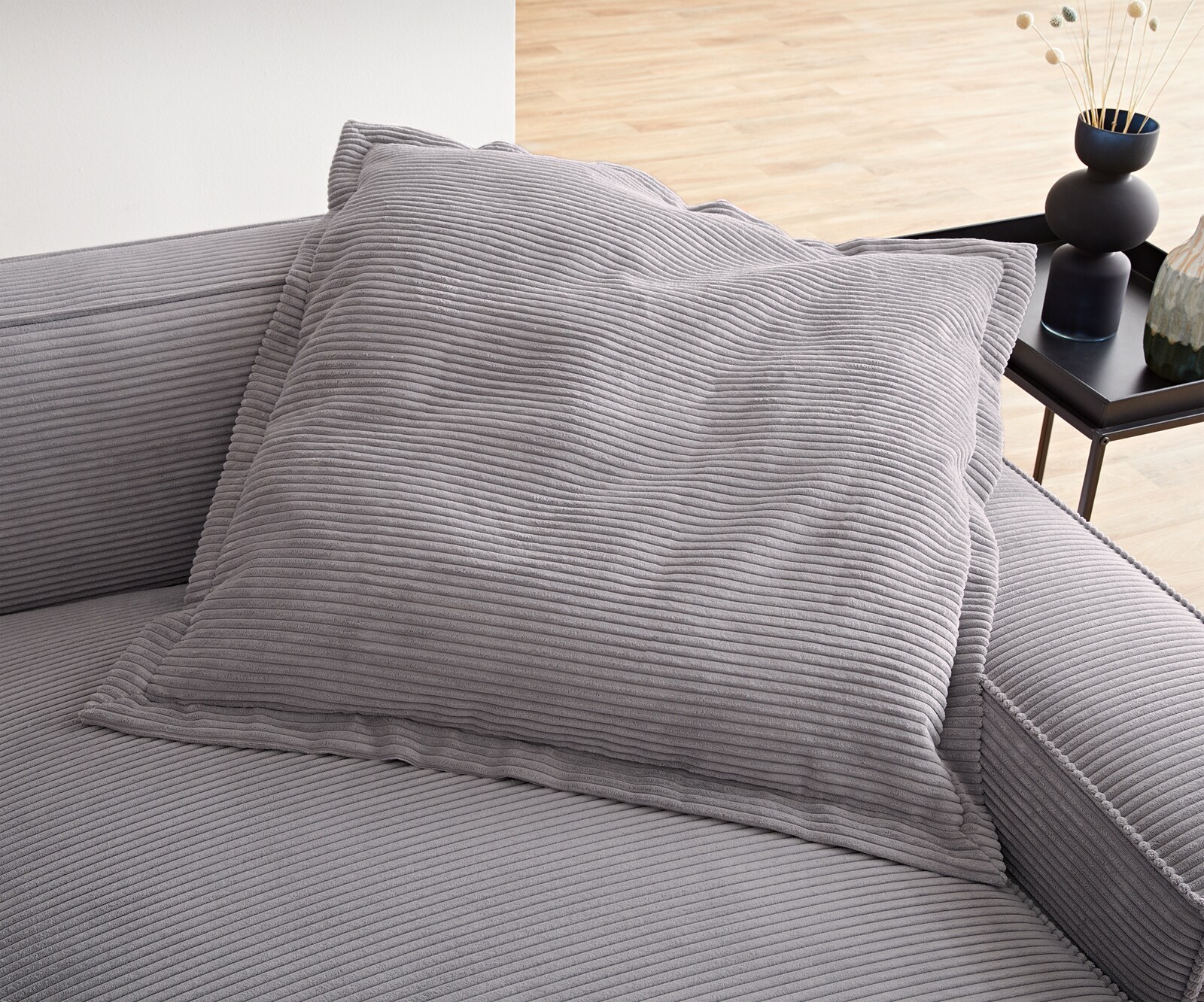 Sirpio Coussin à jeter 85x85 Cordon Gris argenté 3