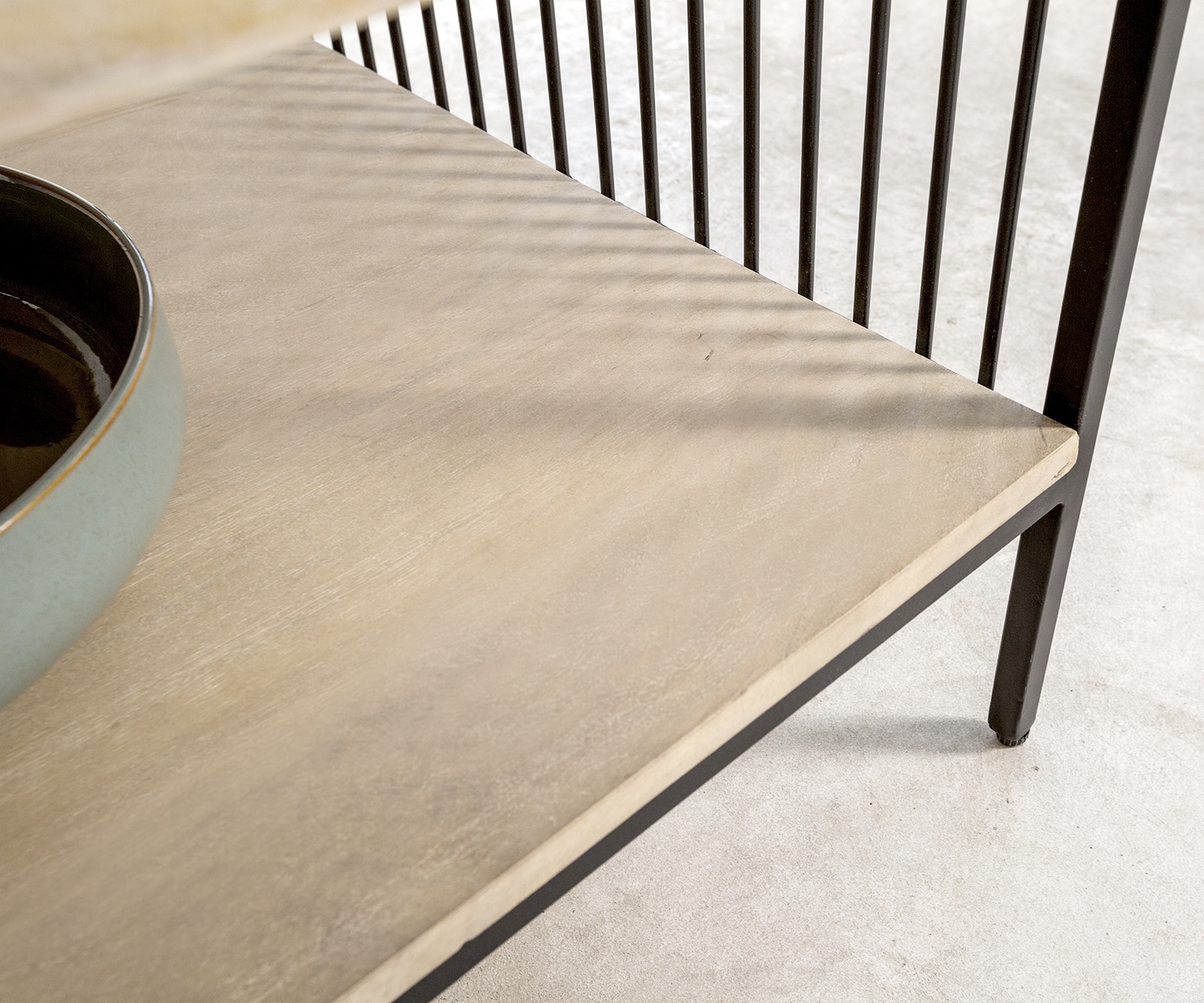 Table-basse Libina 120x60 cm Manguier White Wash Métal noir 2 tiroirs 5 Table-basse Libina 120x60 cm Manguier White Wash Métal noir 2 tiroirs 5